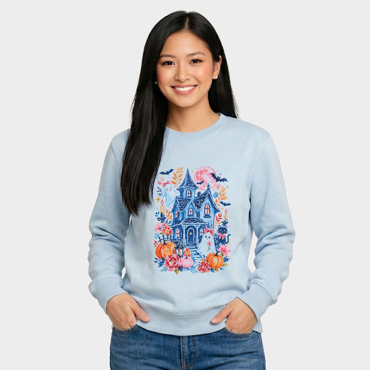 Coquette Haunted House - Women's Graphic Sweatshirt