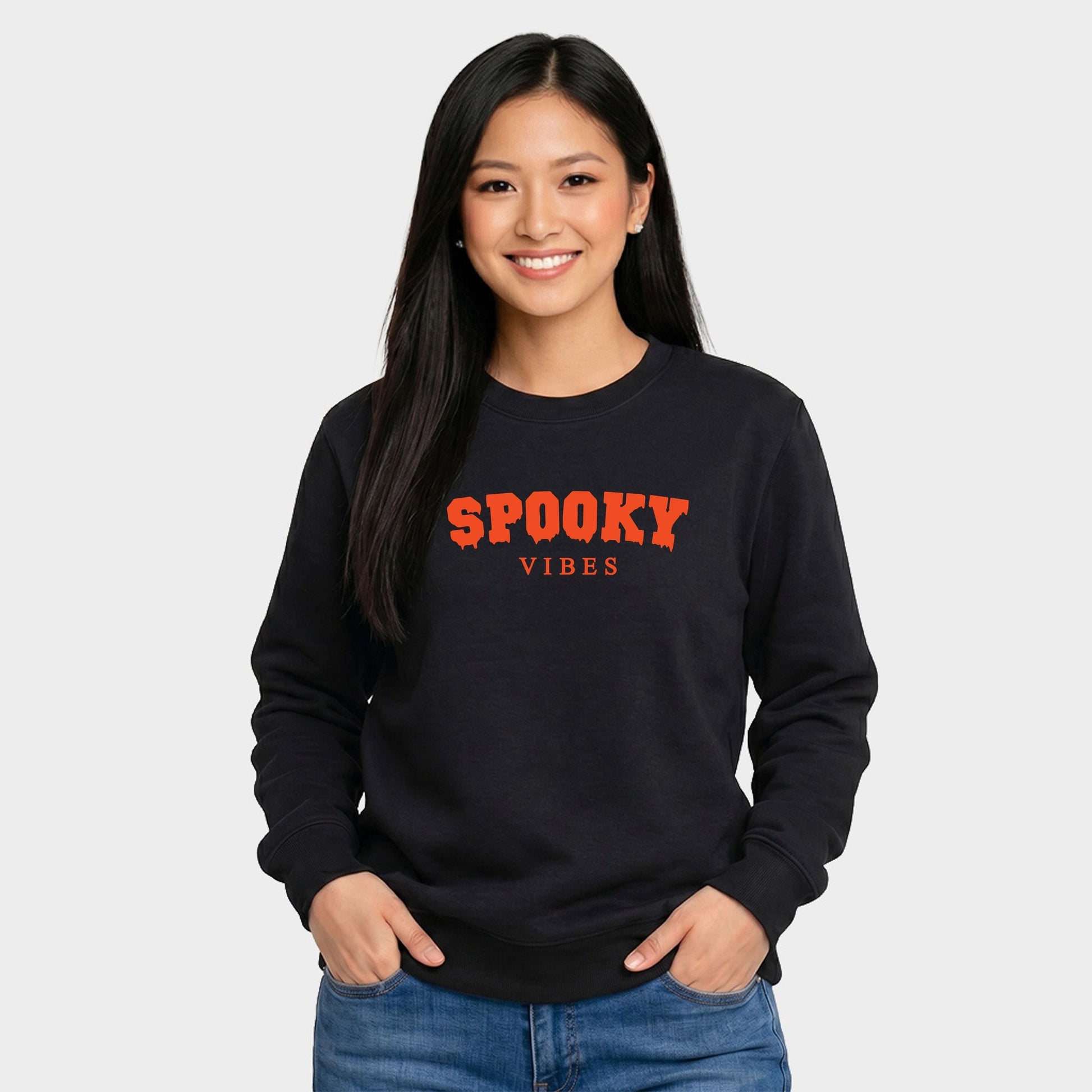 Spooky Vibes Puff Print - Women's Graphic Sweatshirt