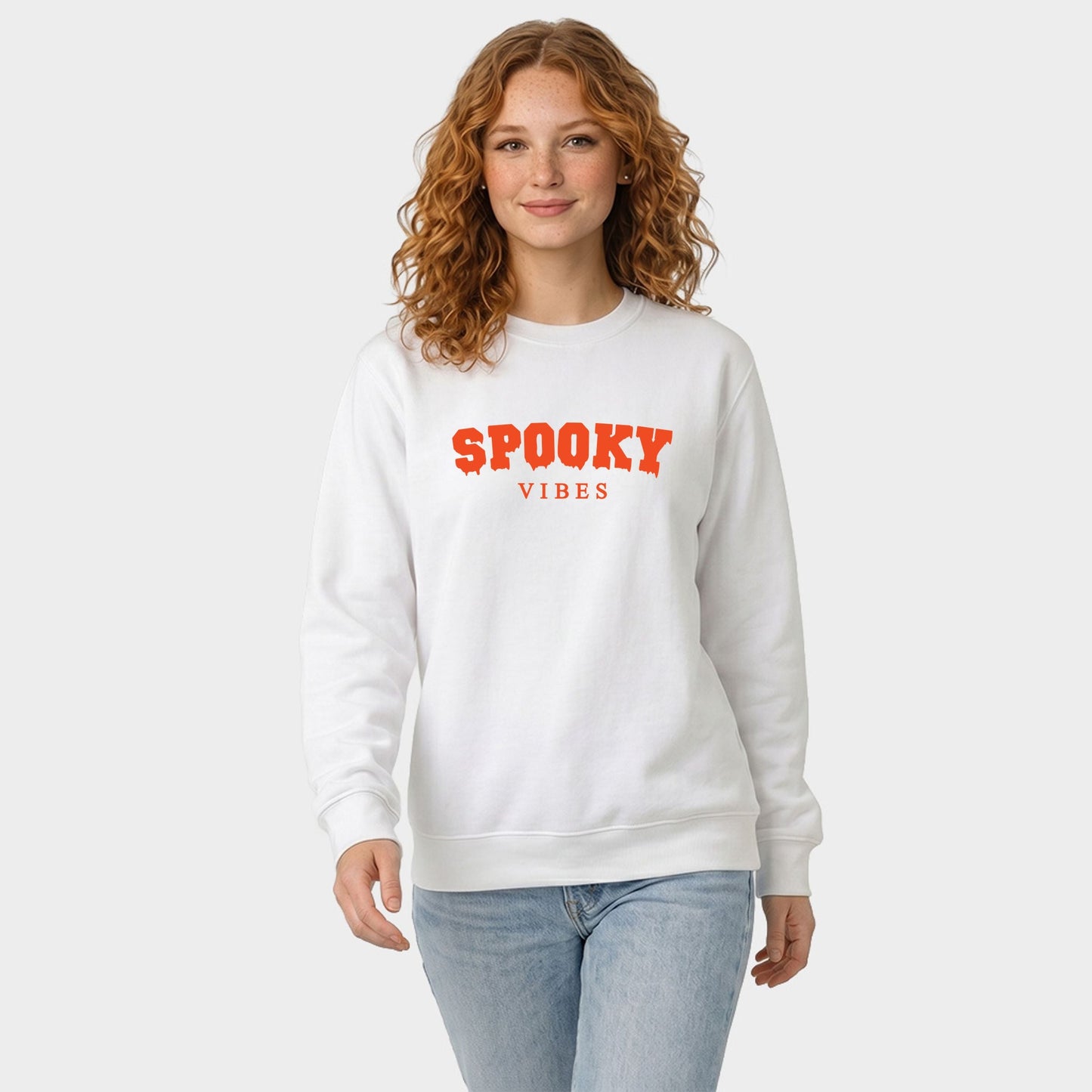Spooky Vibes Puff Print - Women's Graphic Sweatshirt