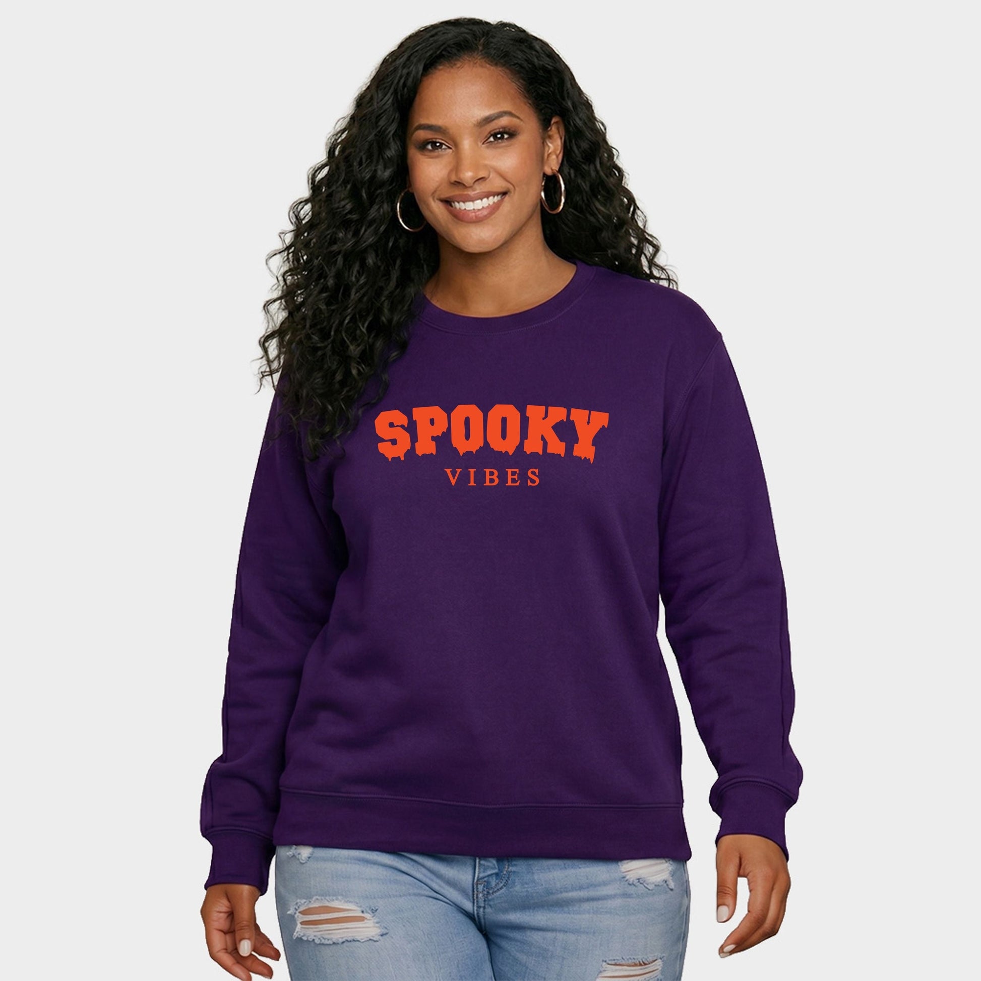 Spooky Vibes Puff Print - Women's Graphic Sweatshirt