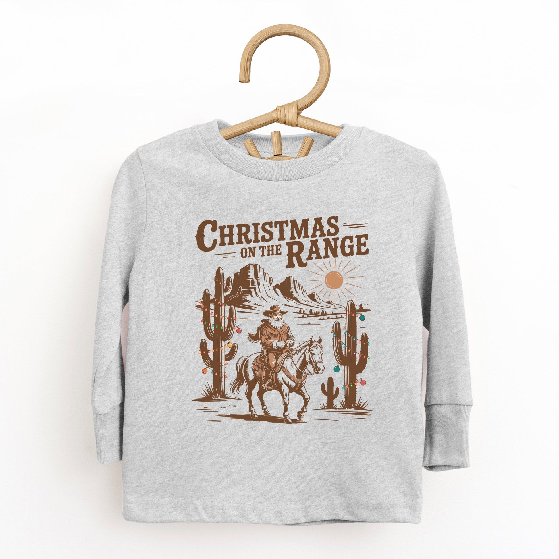 Christmas on the Range - Toddler Long Sleeve Graphic Tee and Youth Long Sleeve Graphic T-Shirt