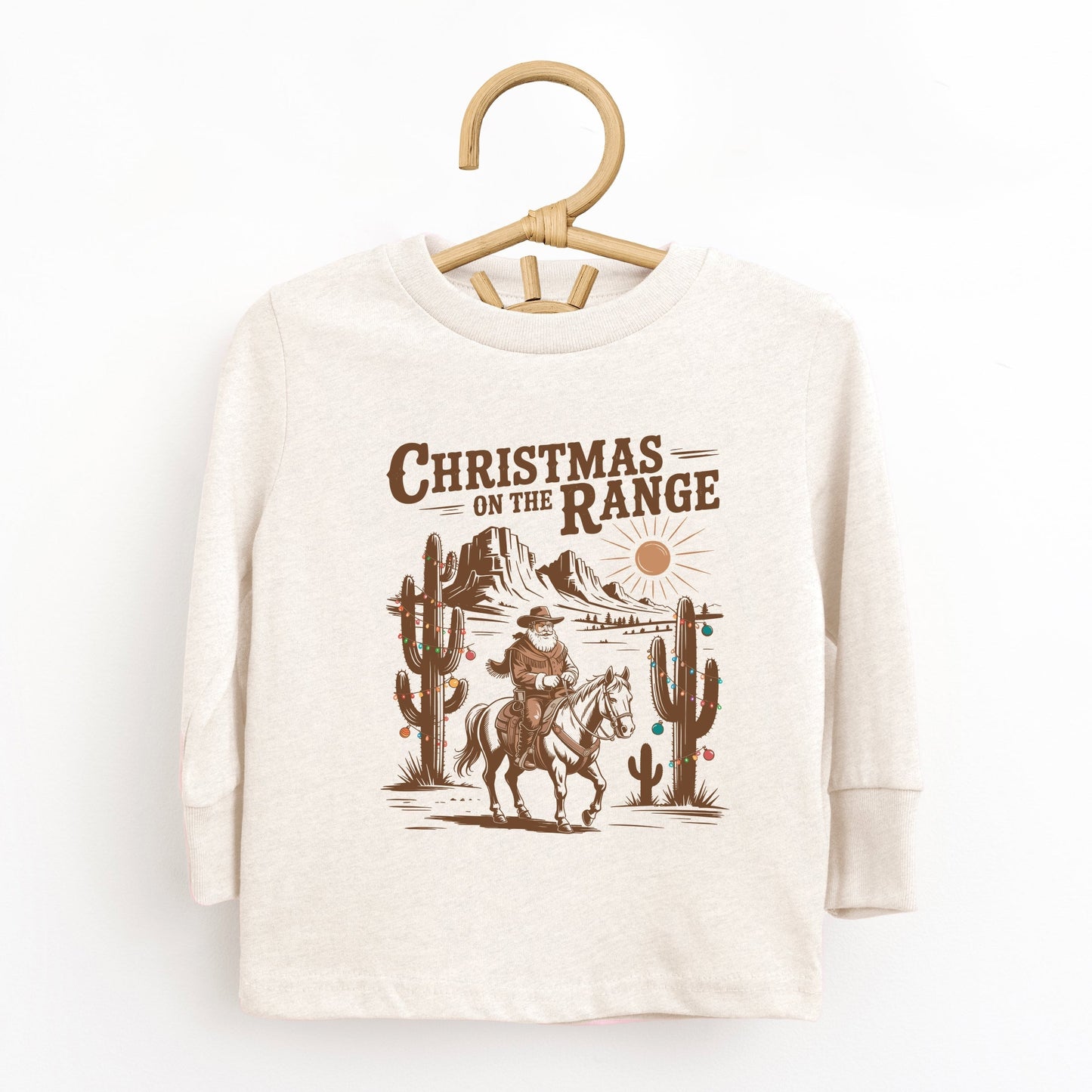 Christmas on the Range - Toddler Long Sleeve Graphic Tee and Youth Long Sleeve Graphic T-Shirt