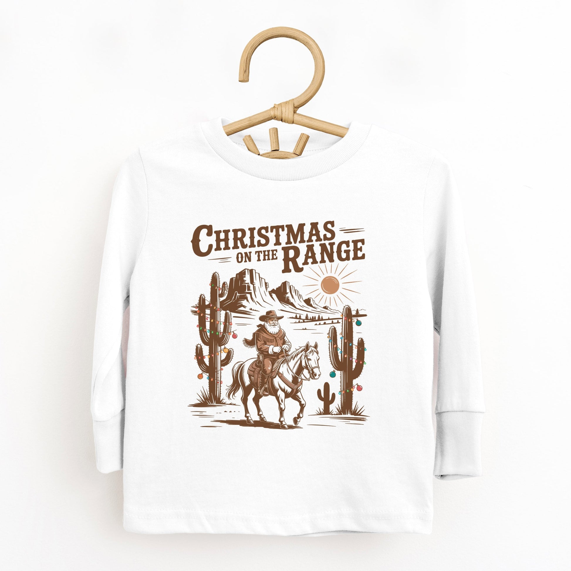 Christmas on the Range - Toddler Long Sleeve Graphic Tee and Youth Long Sleeve Graphic T-Shirt