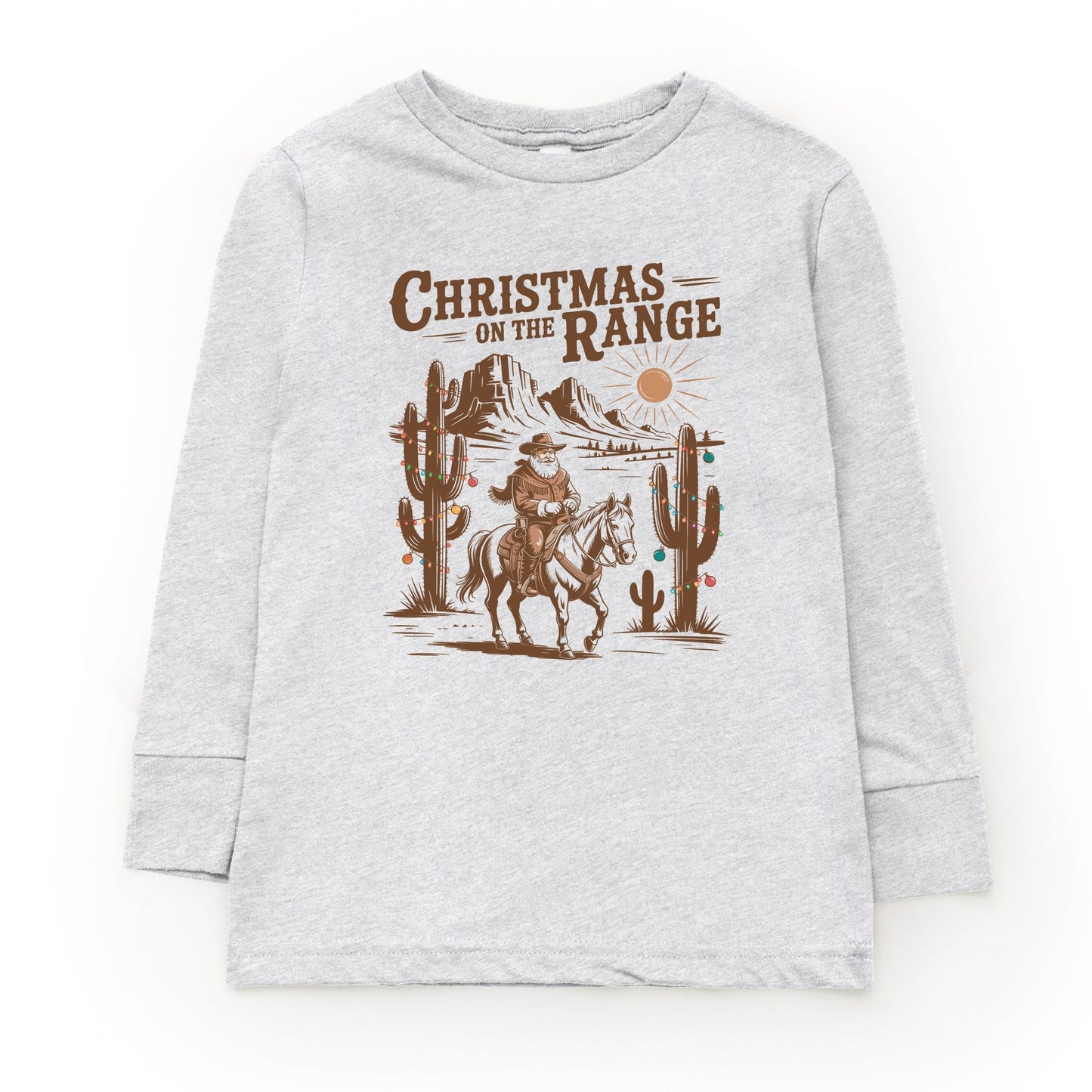 Christmas on the Range - Toddler Long Sleeve Graphic Tee and Youth Long Sleeve Graphic T-Shirt