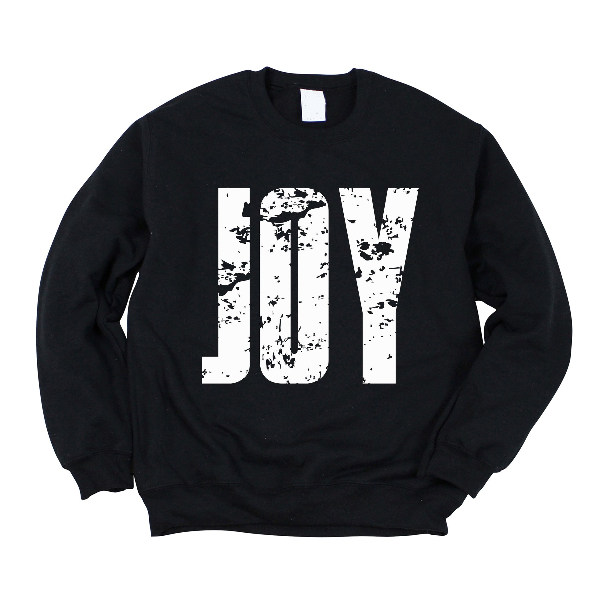 Joy Block Distressed - Women's Graphic Sweatshirt