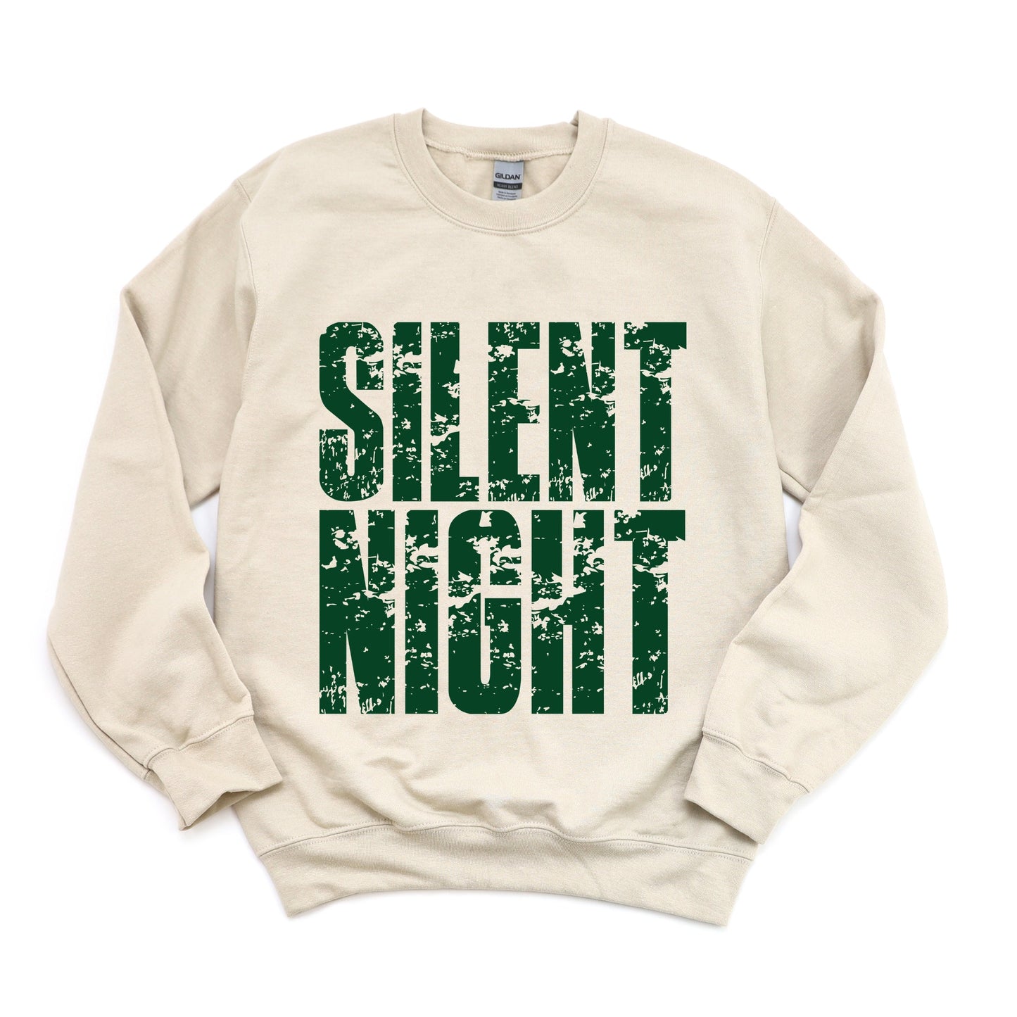 Silent Night Block Distressed - Women's Graphic Sweatshirt
