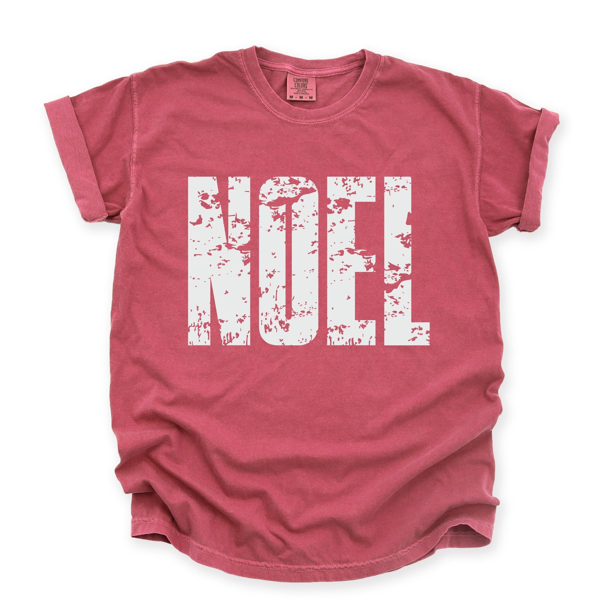Noel Block Distressed - Women's Garment Dyed Graphic T-Shirt
