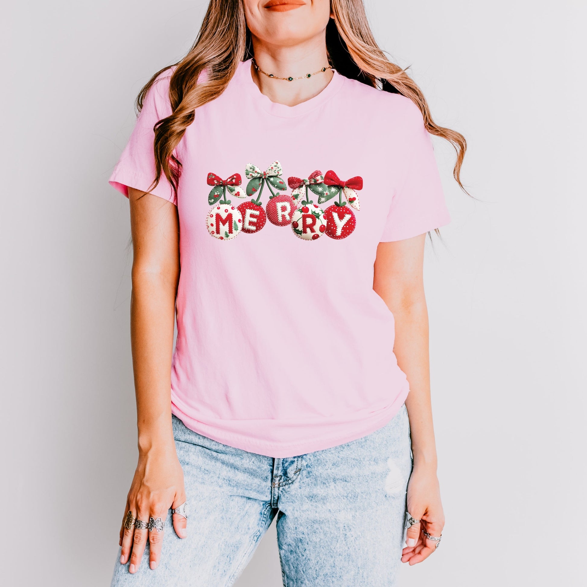 Merry Ornaments Quilted Print - Women's Short Sleeve Graphic T-Shirt