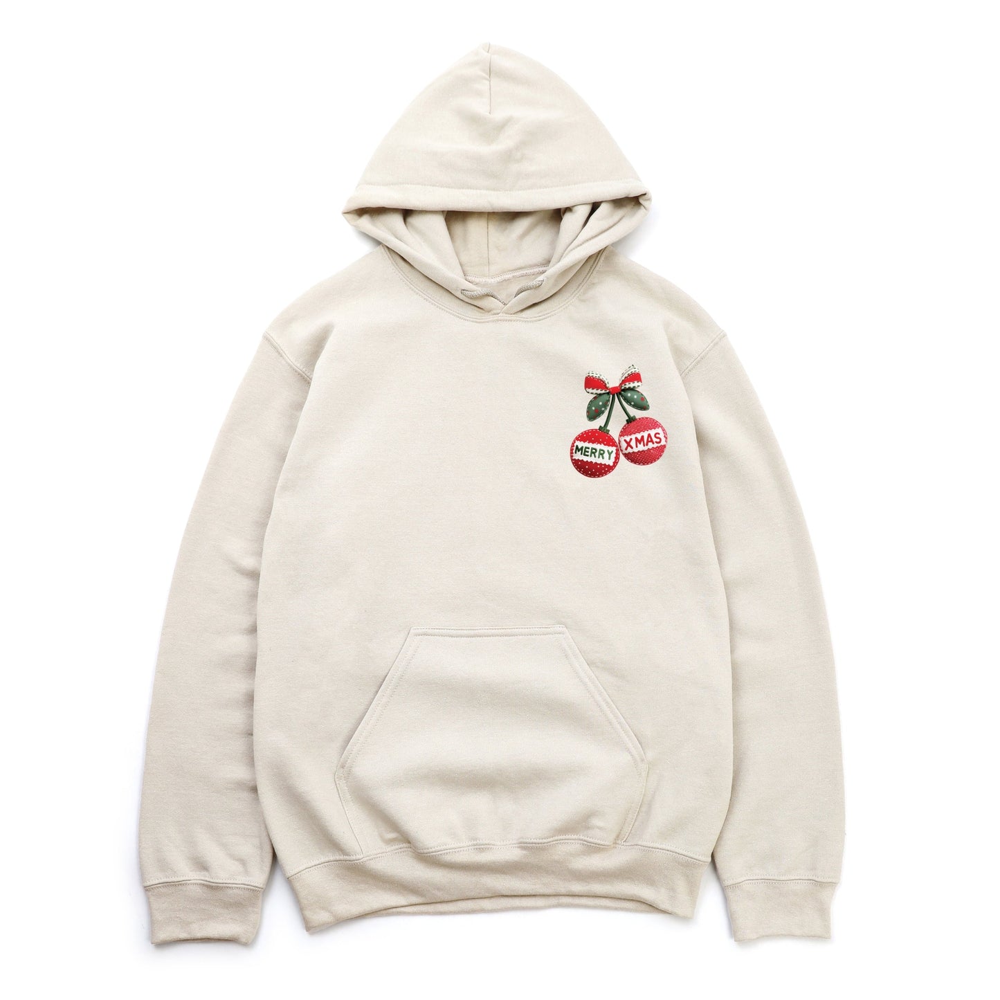 Merry Xmas Ornament Quilted Print - Women's Graphic Hoodie