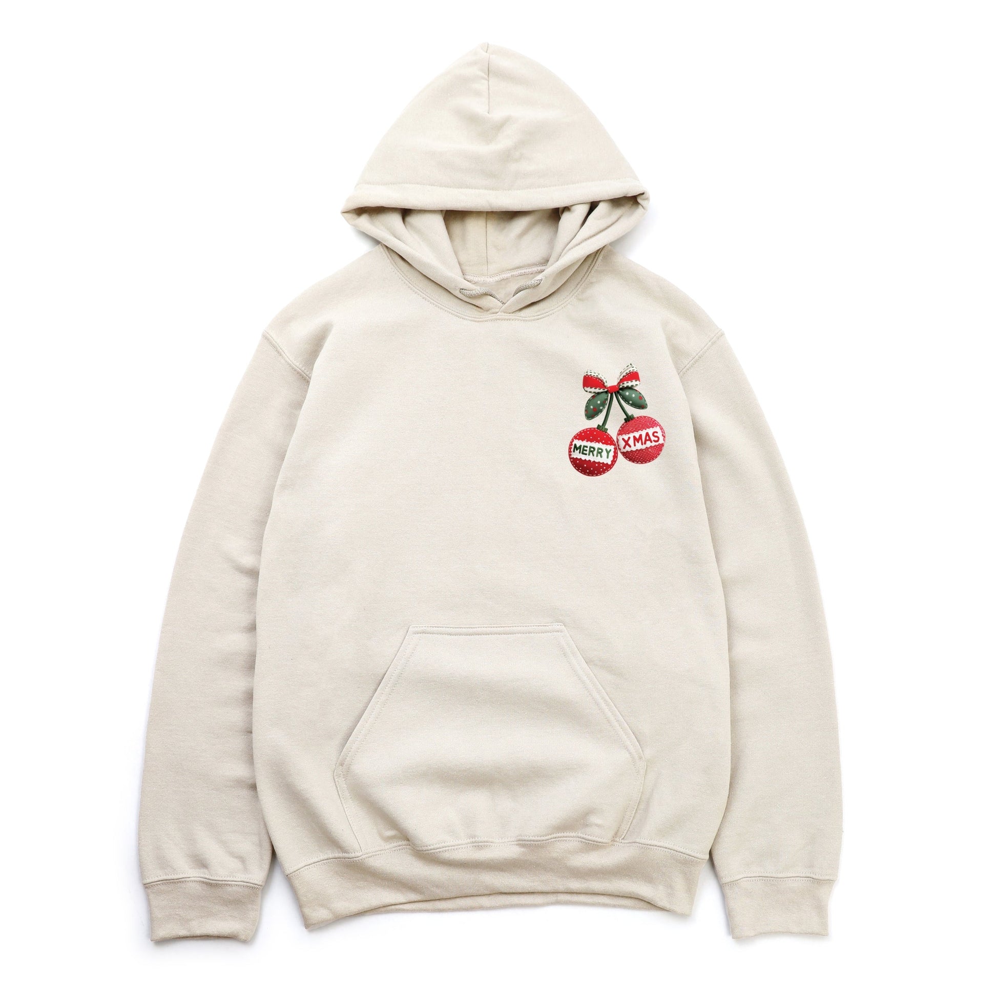 Merry Xmas Ornament Quilted Print - Women's Graphic Hoodie