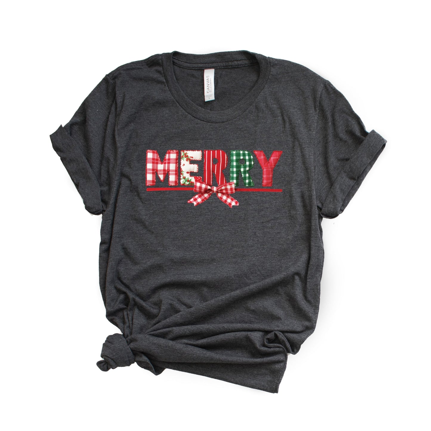 Merry Pattern Quilted Print - Women's Short Sleeve Graphic T-Shirt