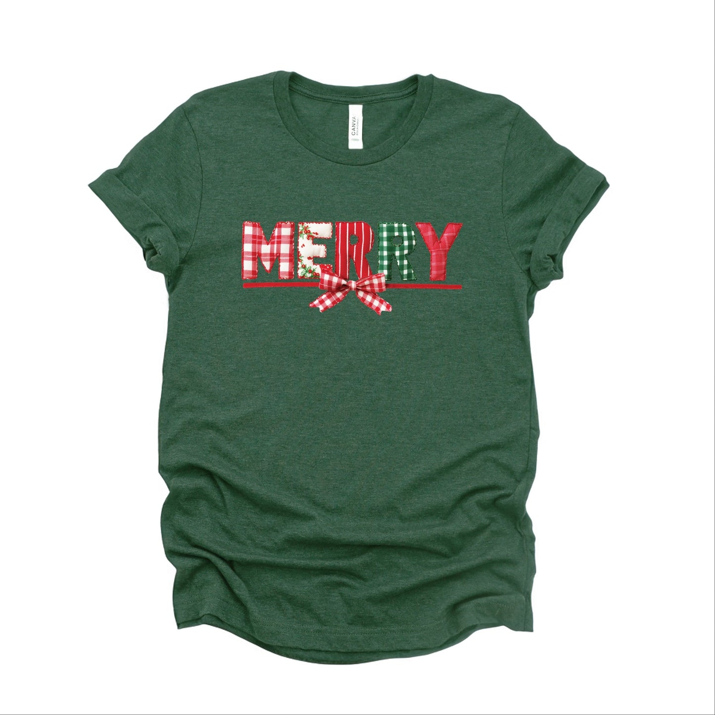 Merry Pattern Quilted Print - Women's Short Sleeve Graphic T-Shirt