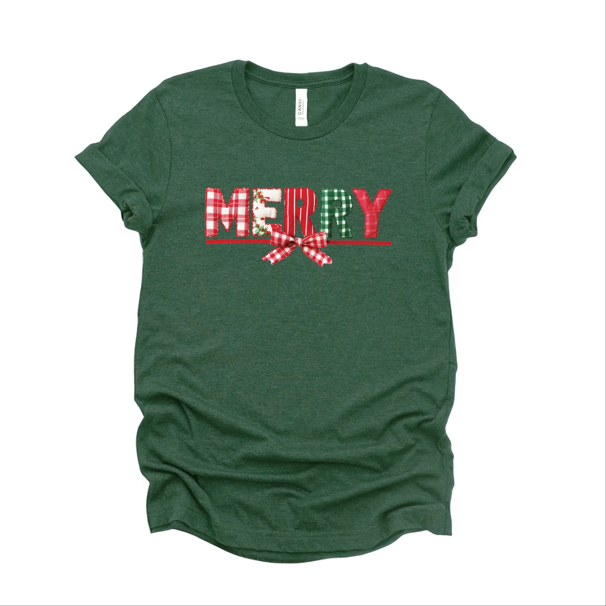 Merry Pattern Quilted Print - Women's Short Sleeve Graphic T-Shirt