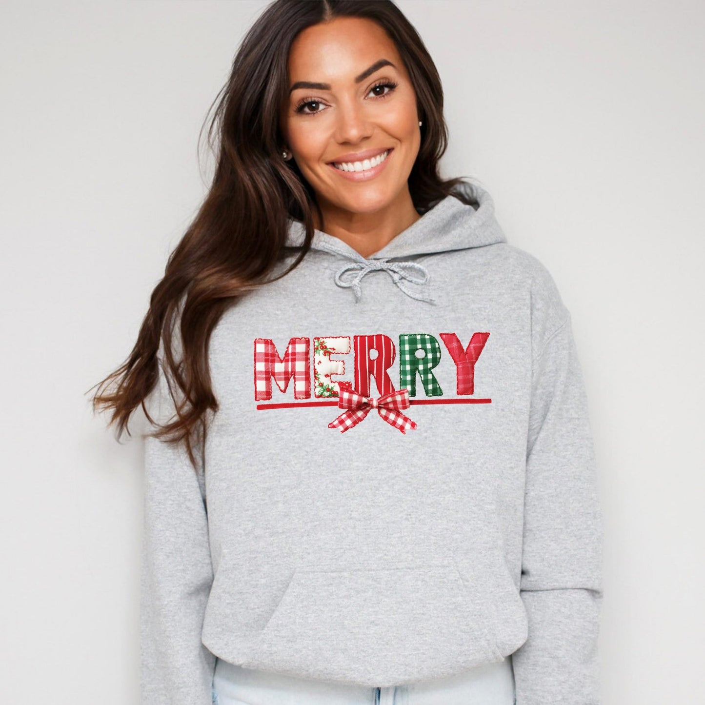 Merry Pattern Quilted Print - Women's Graphic Hoodie