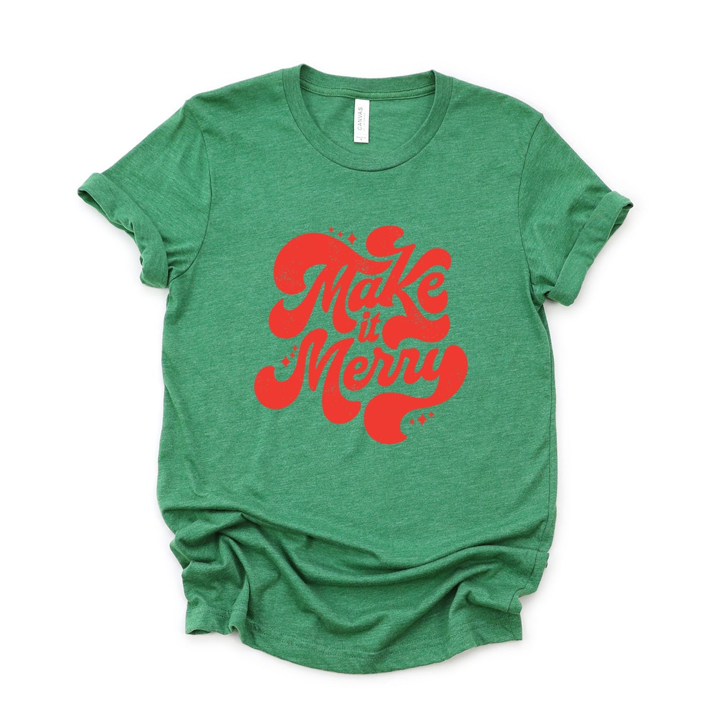Make It Merry Cursive Distressed - Women's Short Sleeve Graphic T-Shirt