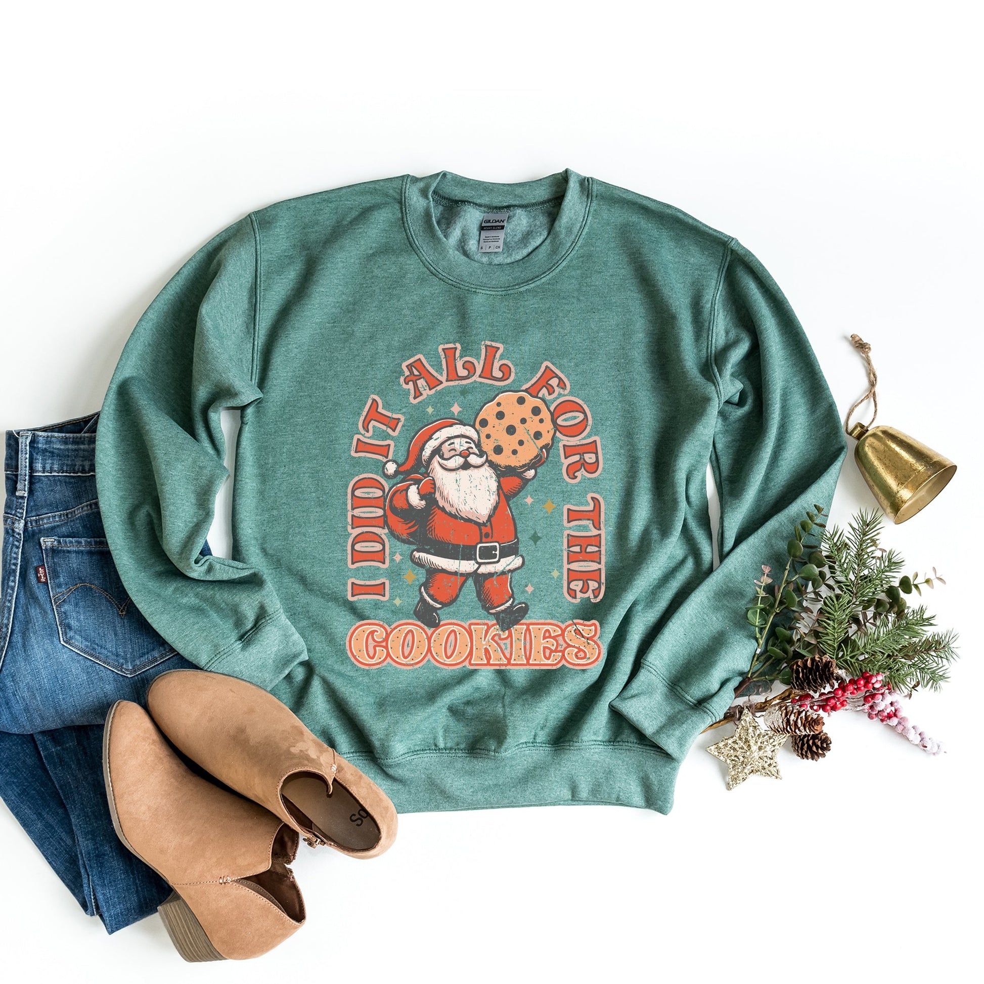I Did It All For The Cookies Santa - Women's Graphic Sweatshirt