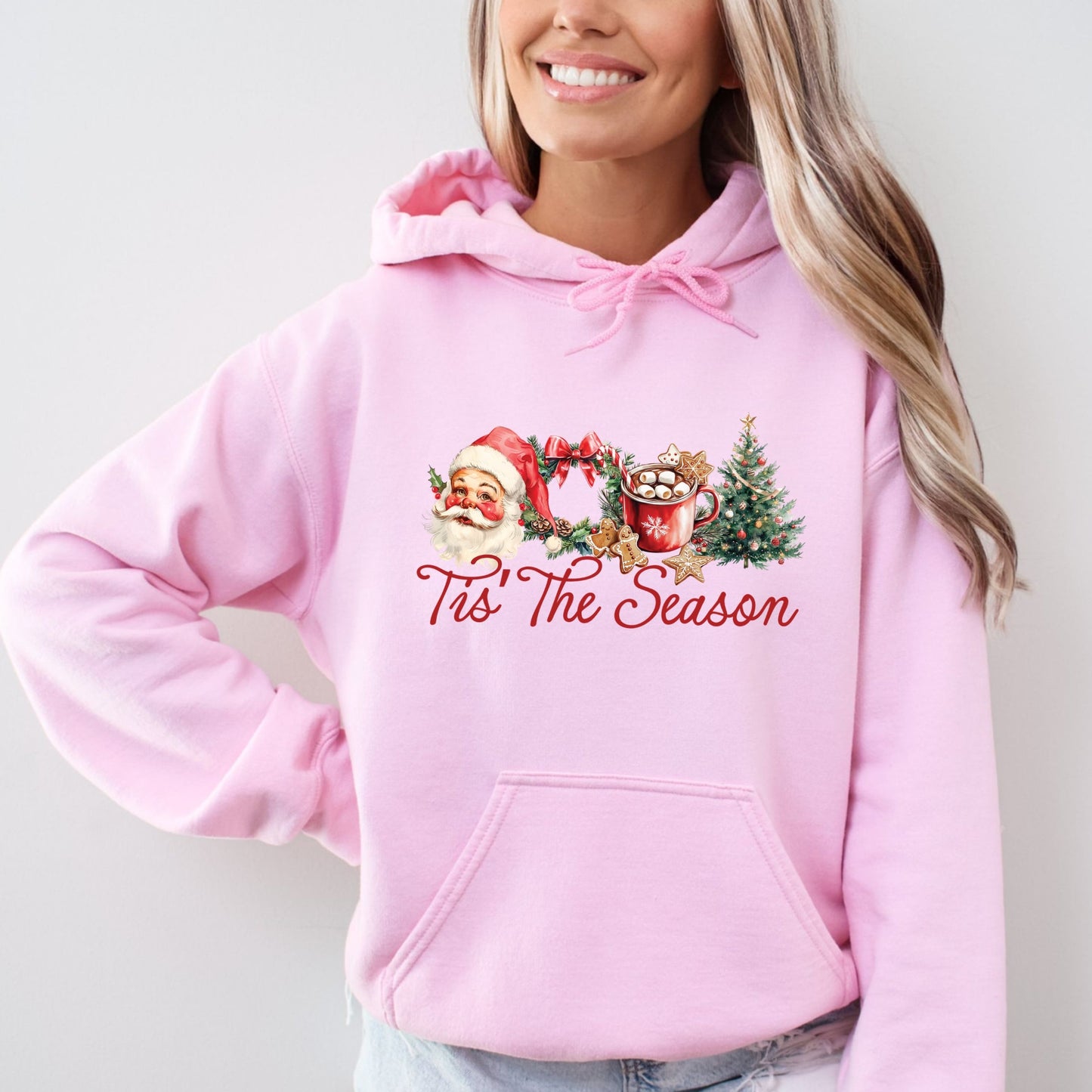 Tis' The Season Watercolor - Women's Graphic Hoodie