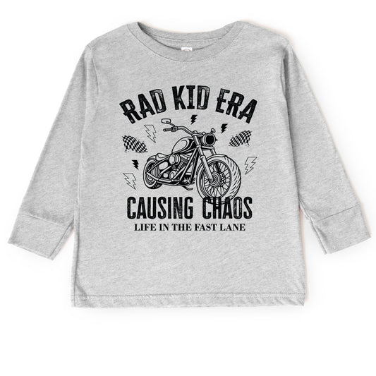 Rad Kid Era Causing Chaos - Toddler Long Sleeve Graphic Tee and Youth Long Sleeve Graphic T-Shirt