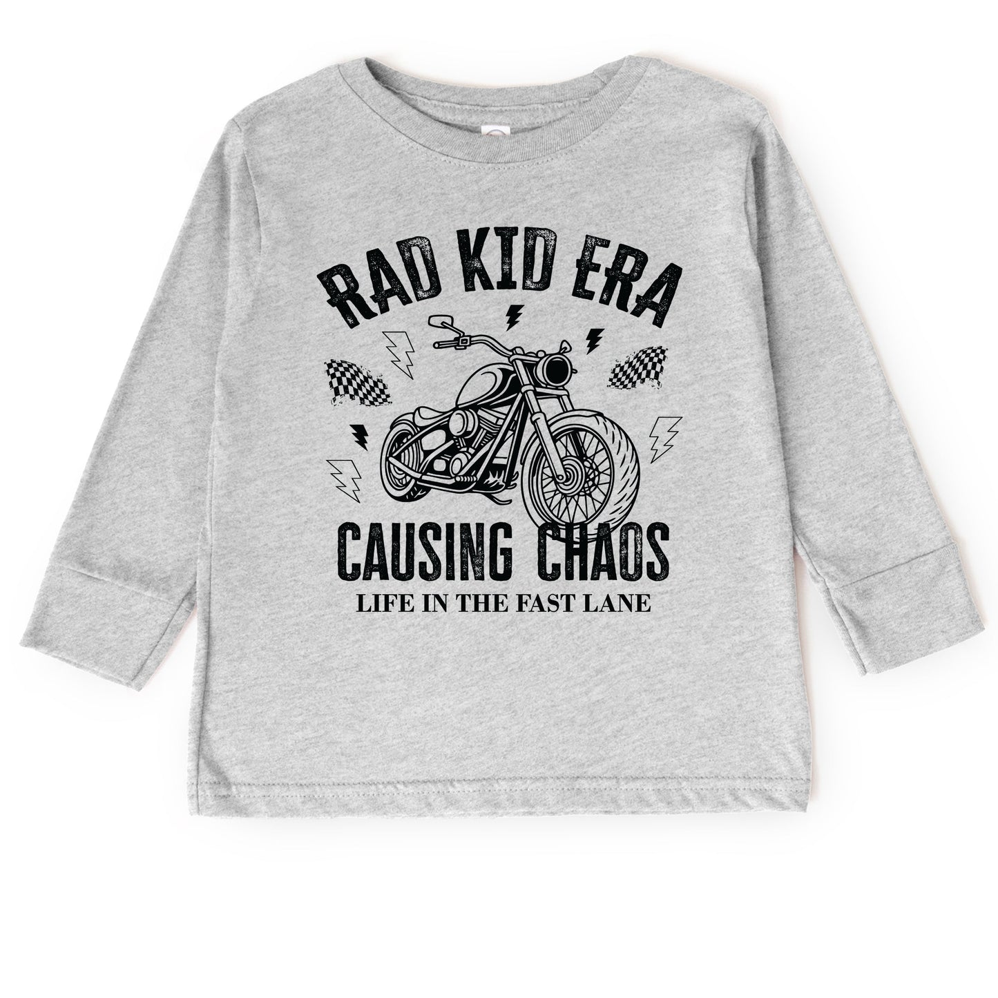 Rad Kid Era Causing Chaos - Toddler Long Sleeve Graphic Tee and Youth Long Sleeve Graphic T-Shirt