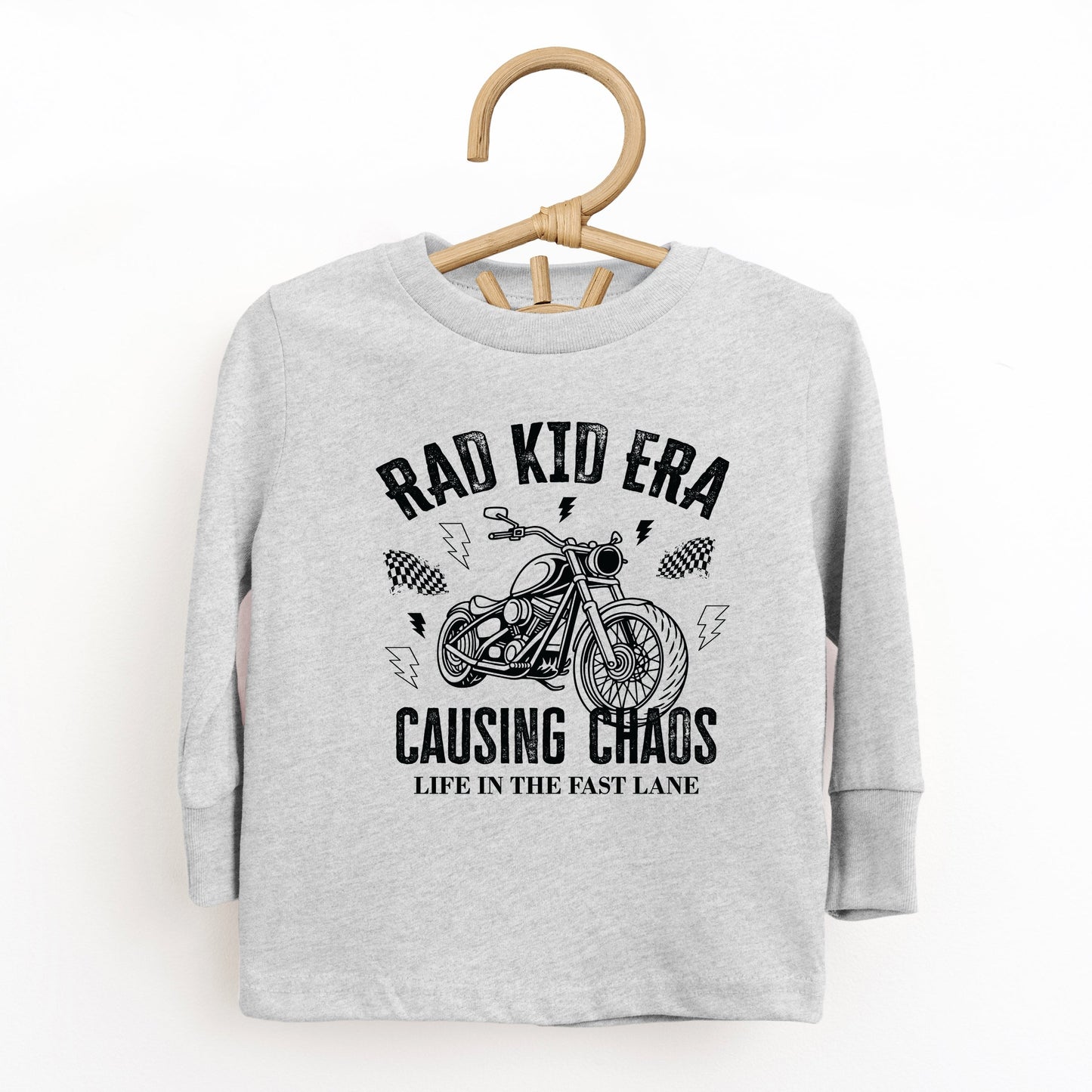 Rad Kid Era Causing Chaos - Toddler Long Sleeve Graphic Tee and Youth Long Sleeve Graphic T-Shirt