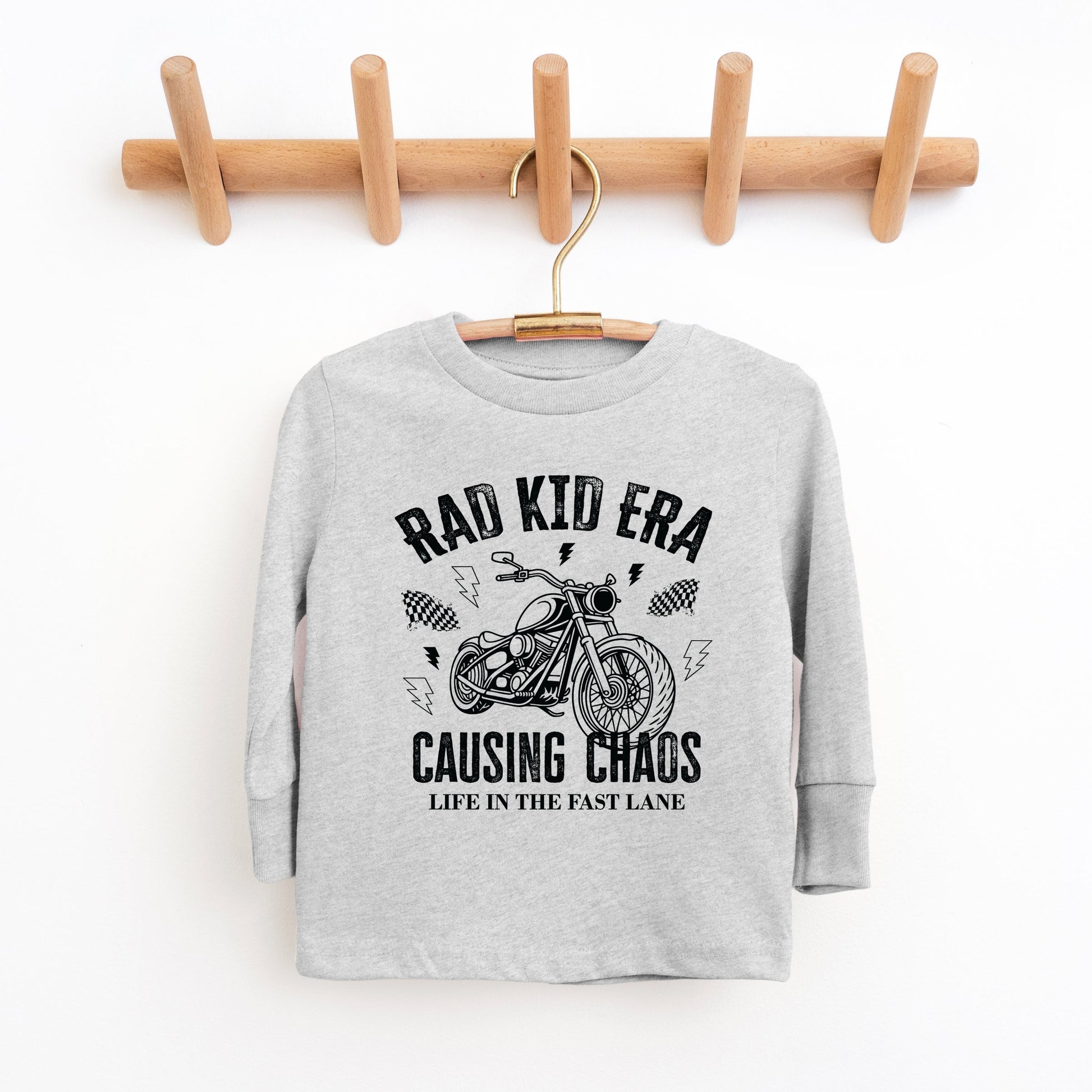 Rad Kid Era Causing Chaos - Toddler Long Sleeve Graphic Tee and Youth Long Sleeve Graphic T-Shirt