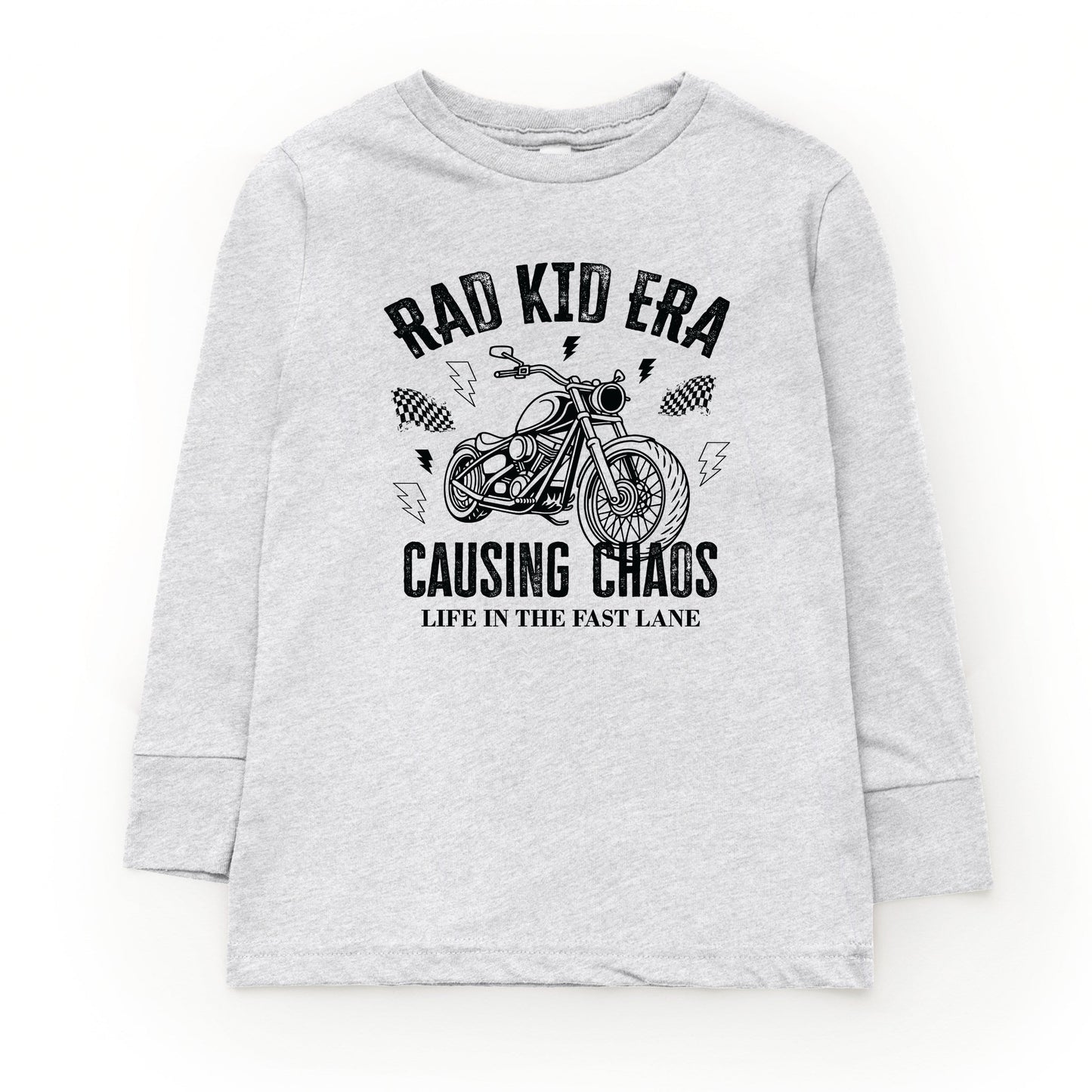 Rad Kid Era Causing Chaos - Toddler Long Sleeve Graphic Tee and Youth Long Sleeve Graphic T-Shirt
