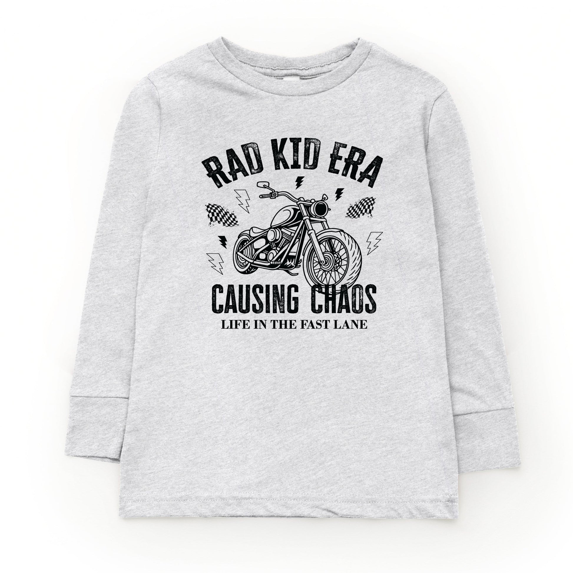 Rad Kid Era Causing Chaos - Toddler Long Sleeve Graphic Tee and Youth Long Sleeve Graphic T-Shirt