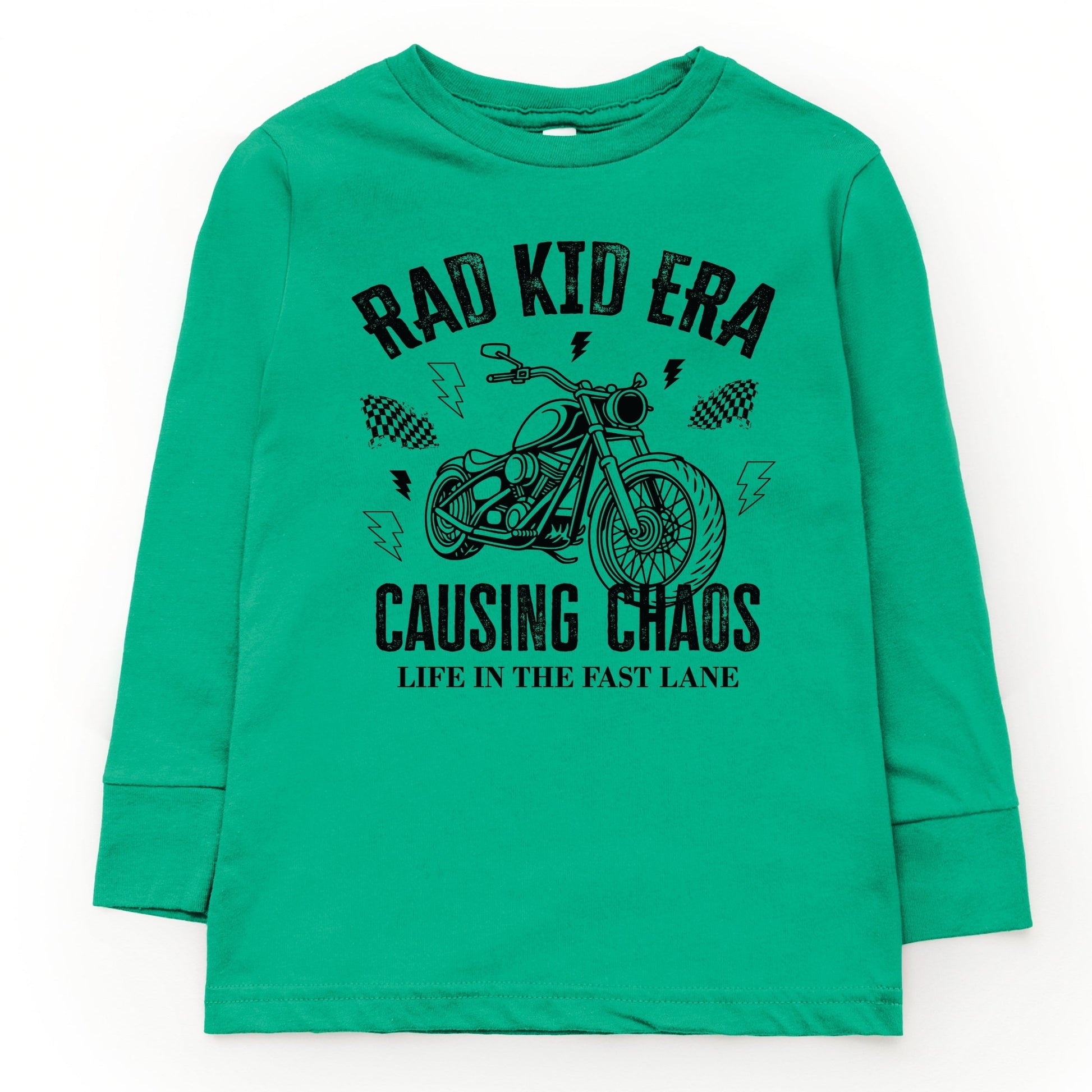 Rad Kid Era Causing Chaos - Toddler Long Sleeve Graphic Tee and Youth Long Sleeve Graphic T-Shirt
