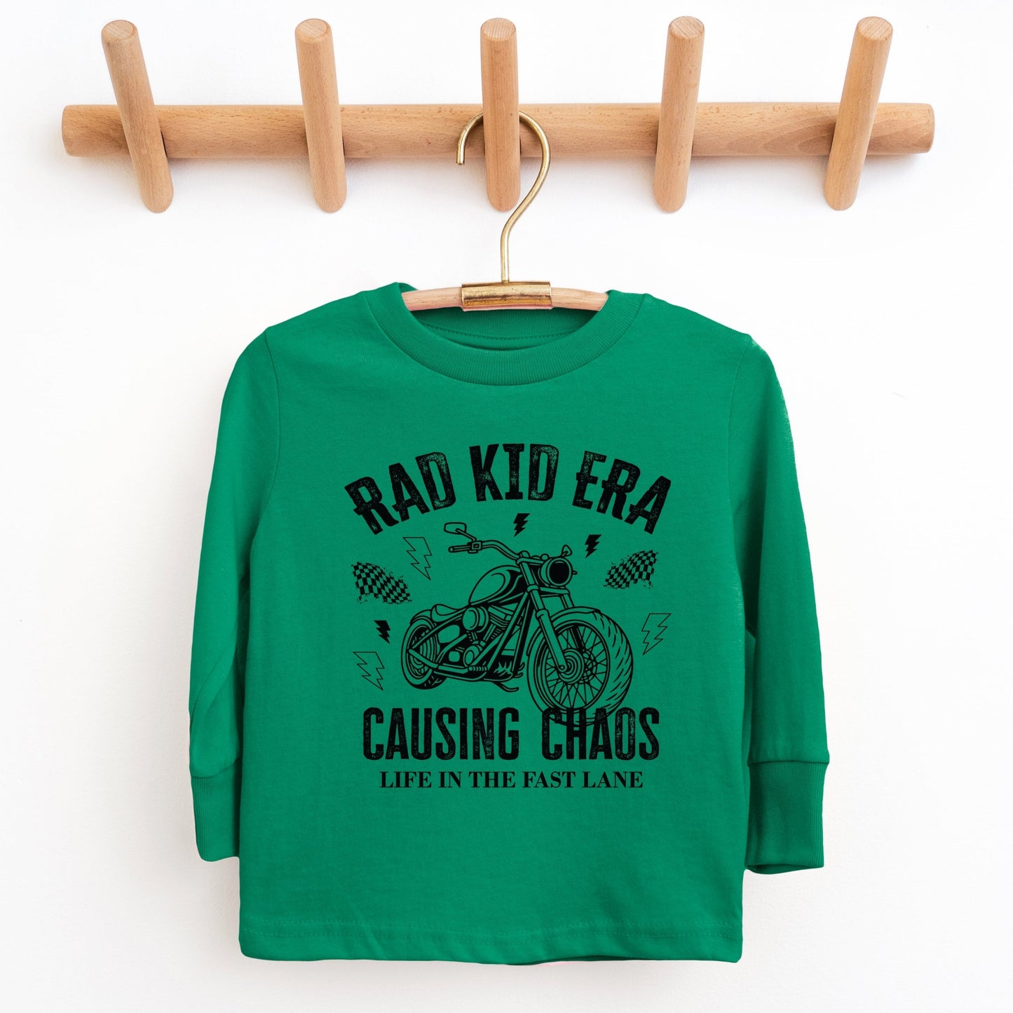 Rad Kid Era Causing Chaos - Toddler Long Sleeve Graphic Tee and Youth Long Sleeve Graphic T-Shirt