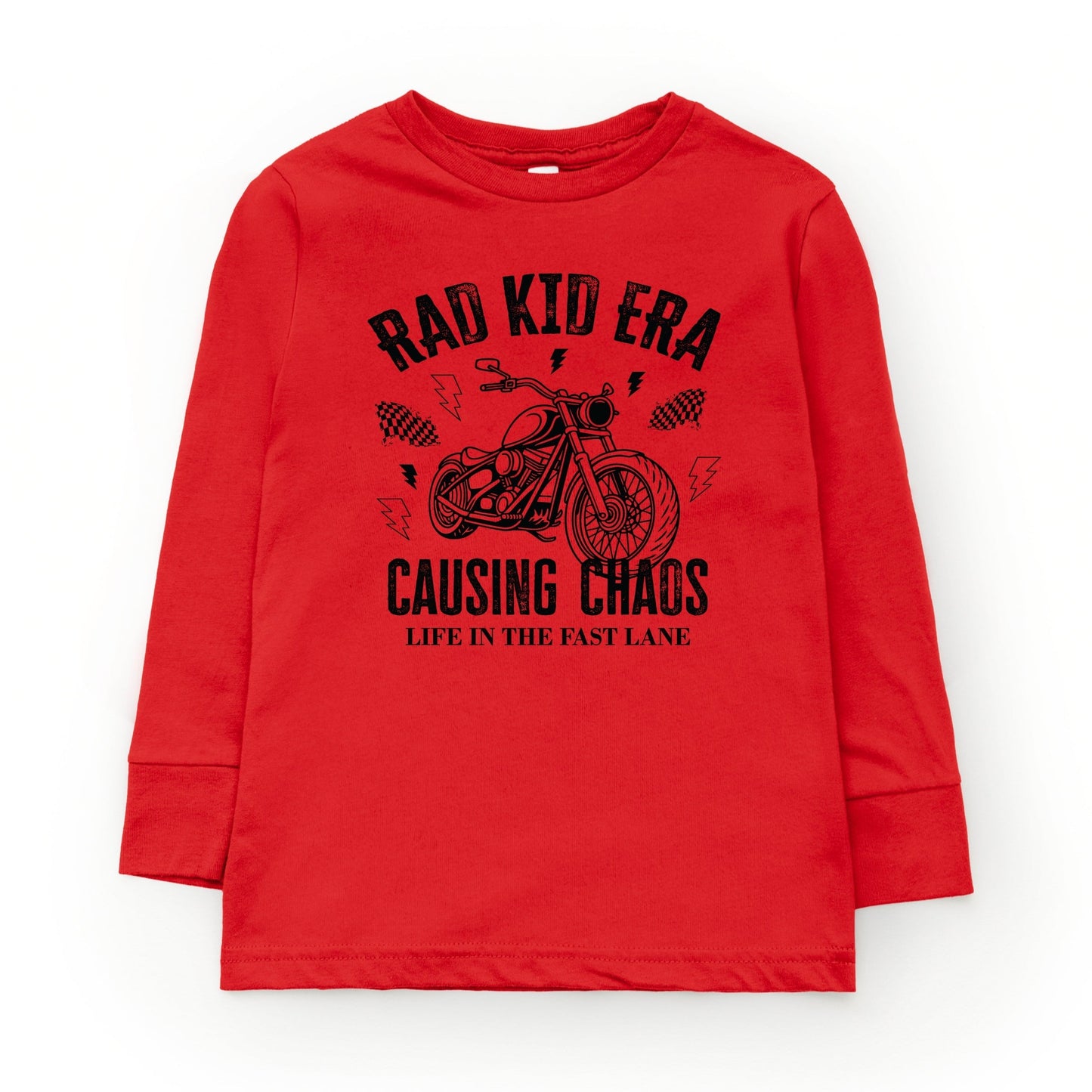 Rad Kid Era Causing Chaos - Toddler Long Sleeve Graphic Tee and Youth Long Sleeve Graphic T-Shirt