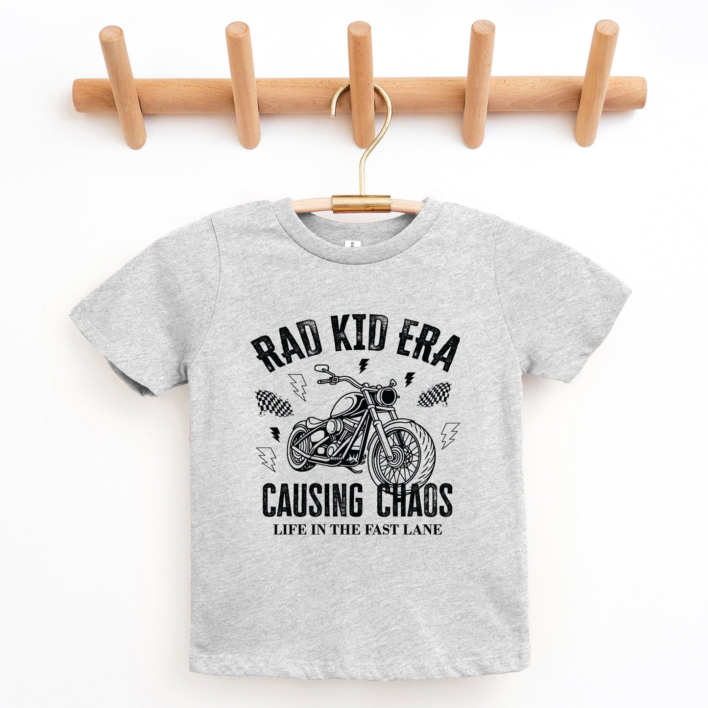 Rad Kid Era Causing Chaos - Youth Short Sleeve Graphic T-Shirt and Toddler Short Sleeve Graphic T-Shirt