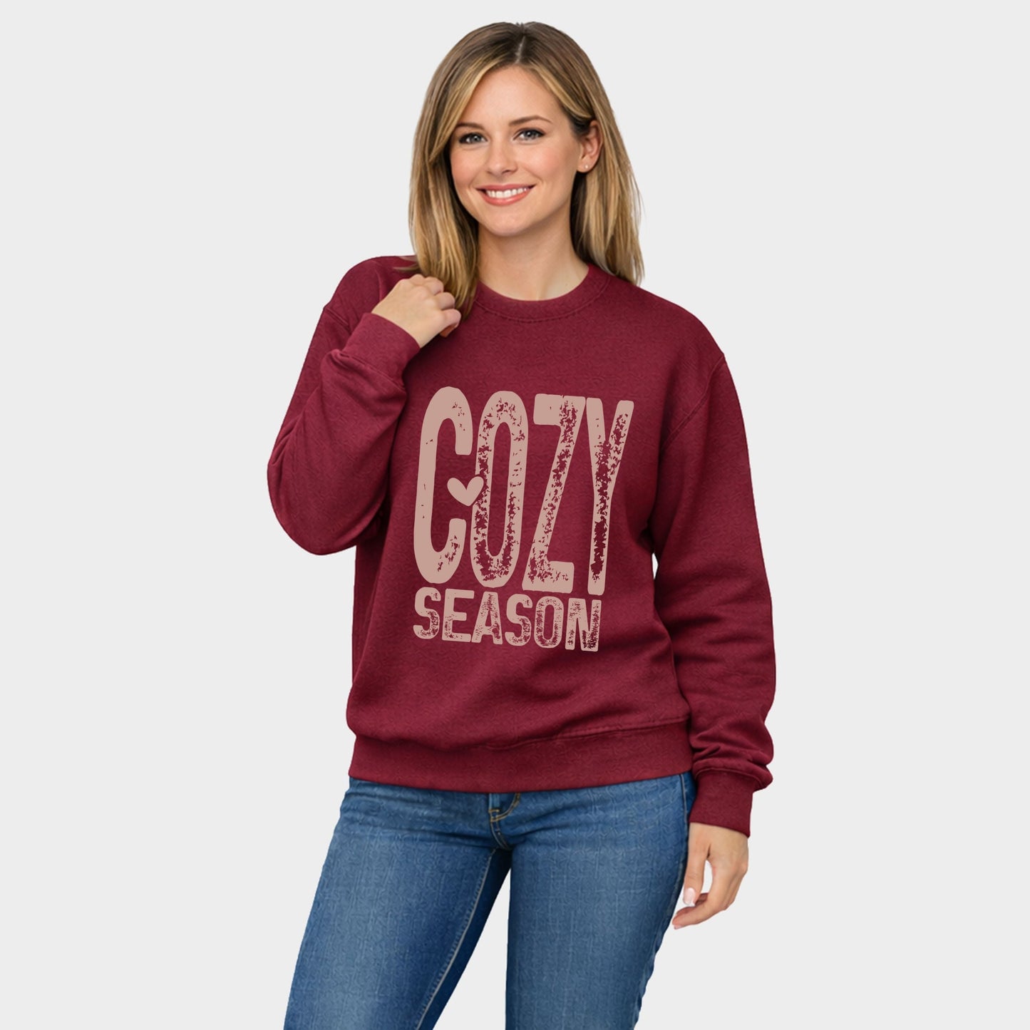 Cozy Season Heart - Women's Graphic Sweatshirt