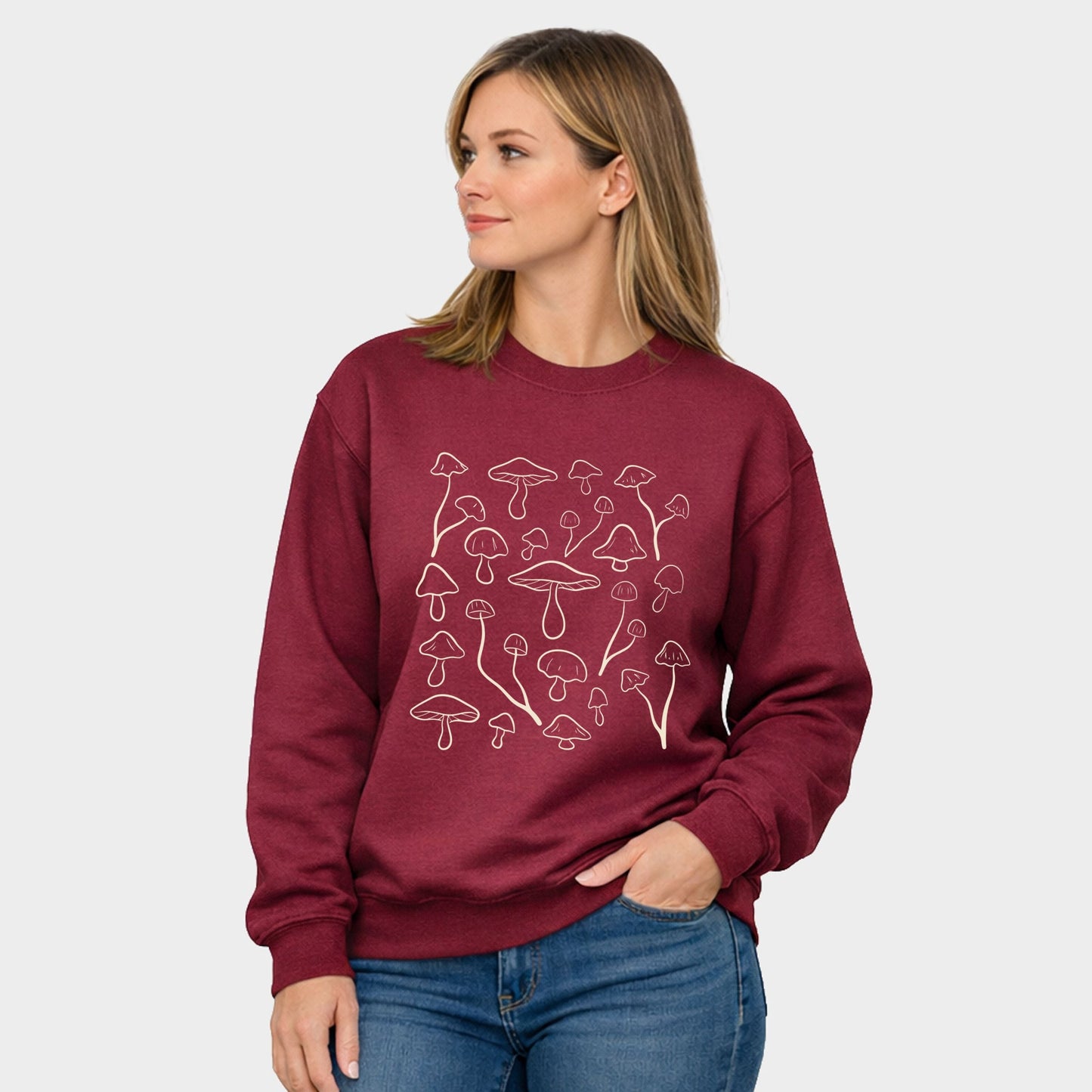 Woodland Mushrooms - Women's Graphic Sweatshirt