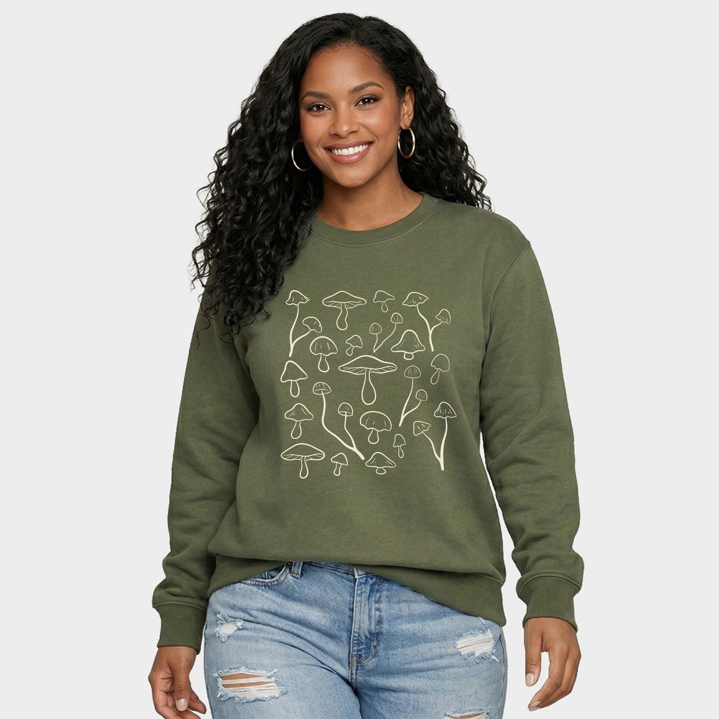 Woodland Mushrooms - Women's Graphic Sweatshirt