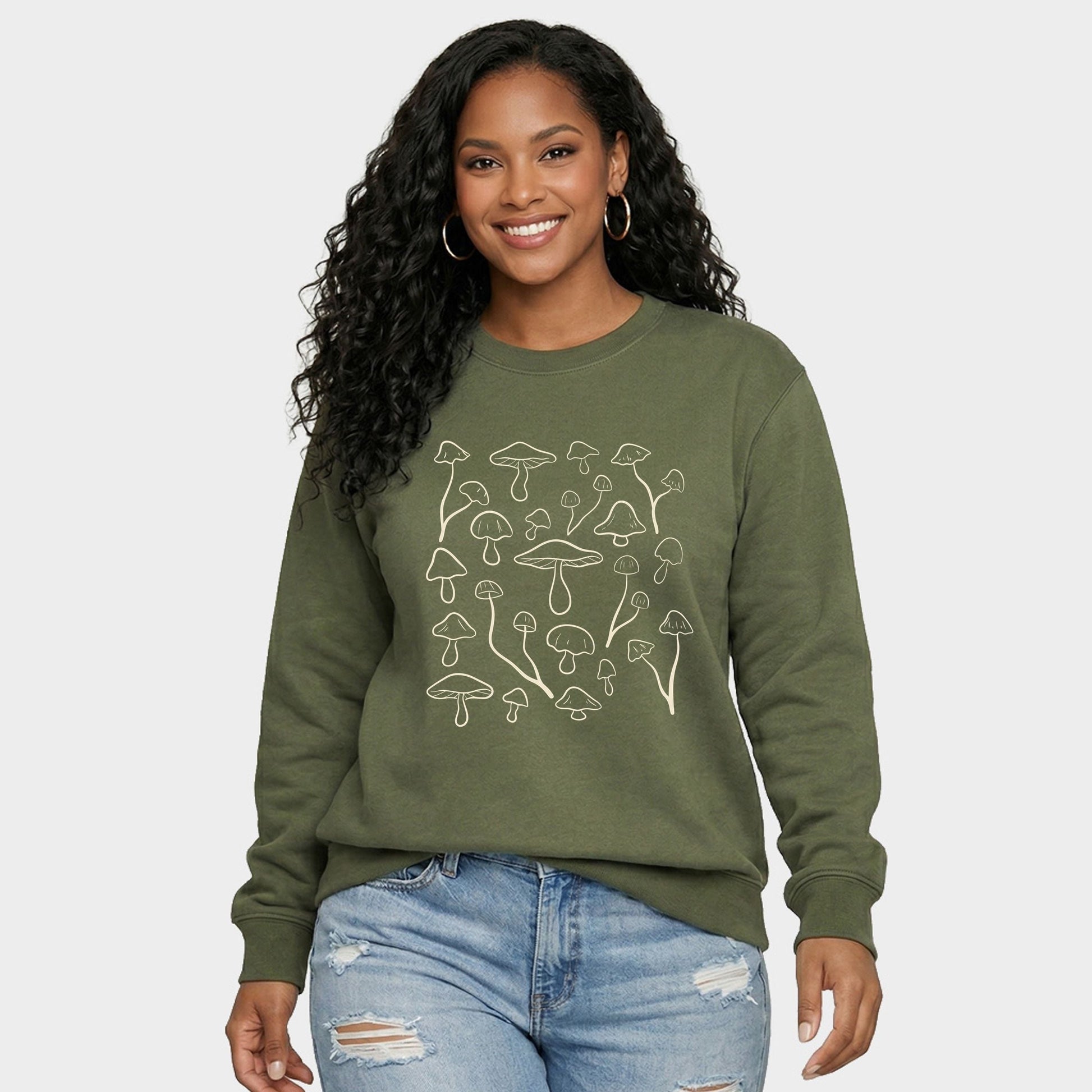 Woodland Mushrooms - Women's Graphic Sweatshirt