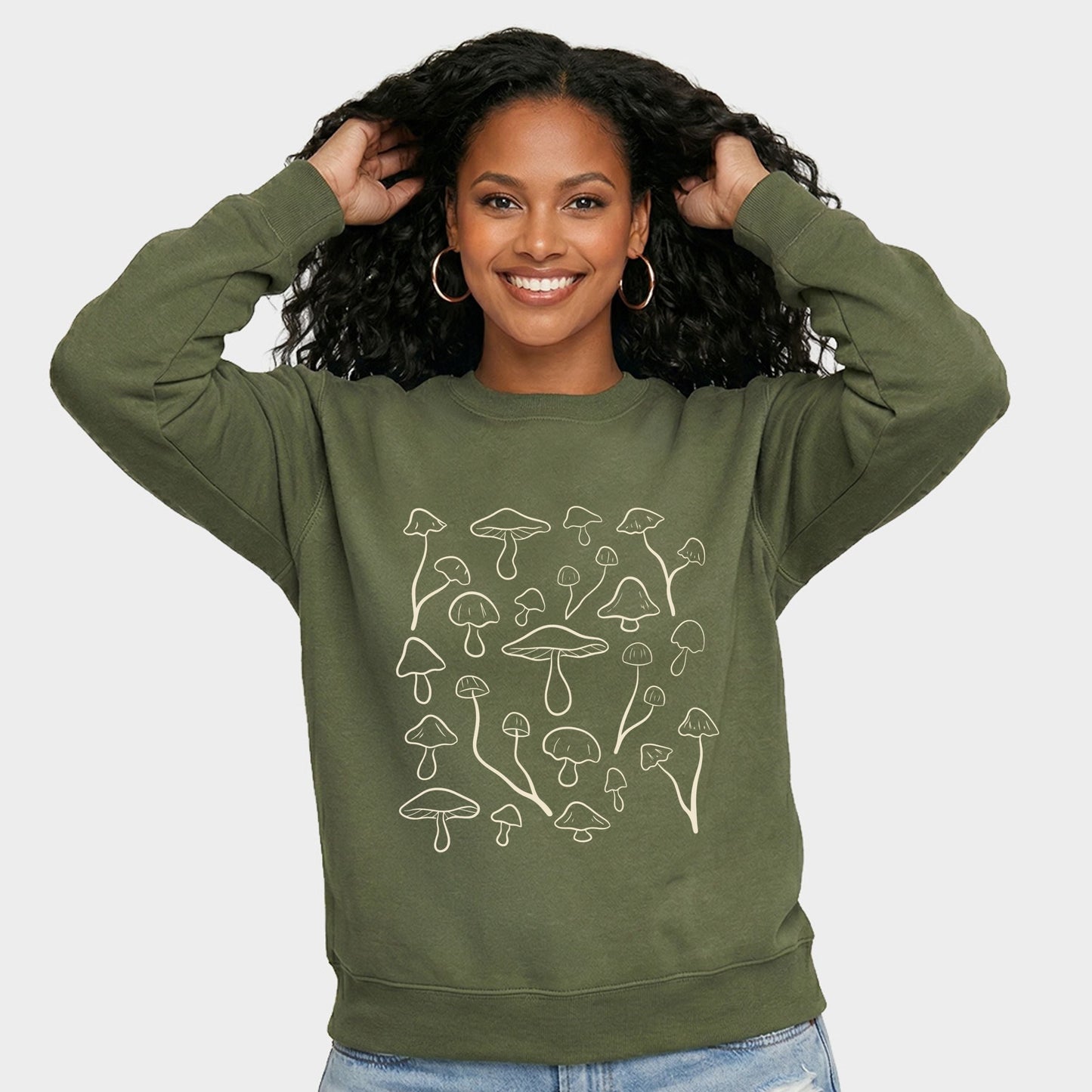 Woodland Mushrooms - Women's Graphic Sweatshirt