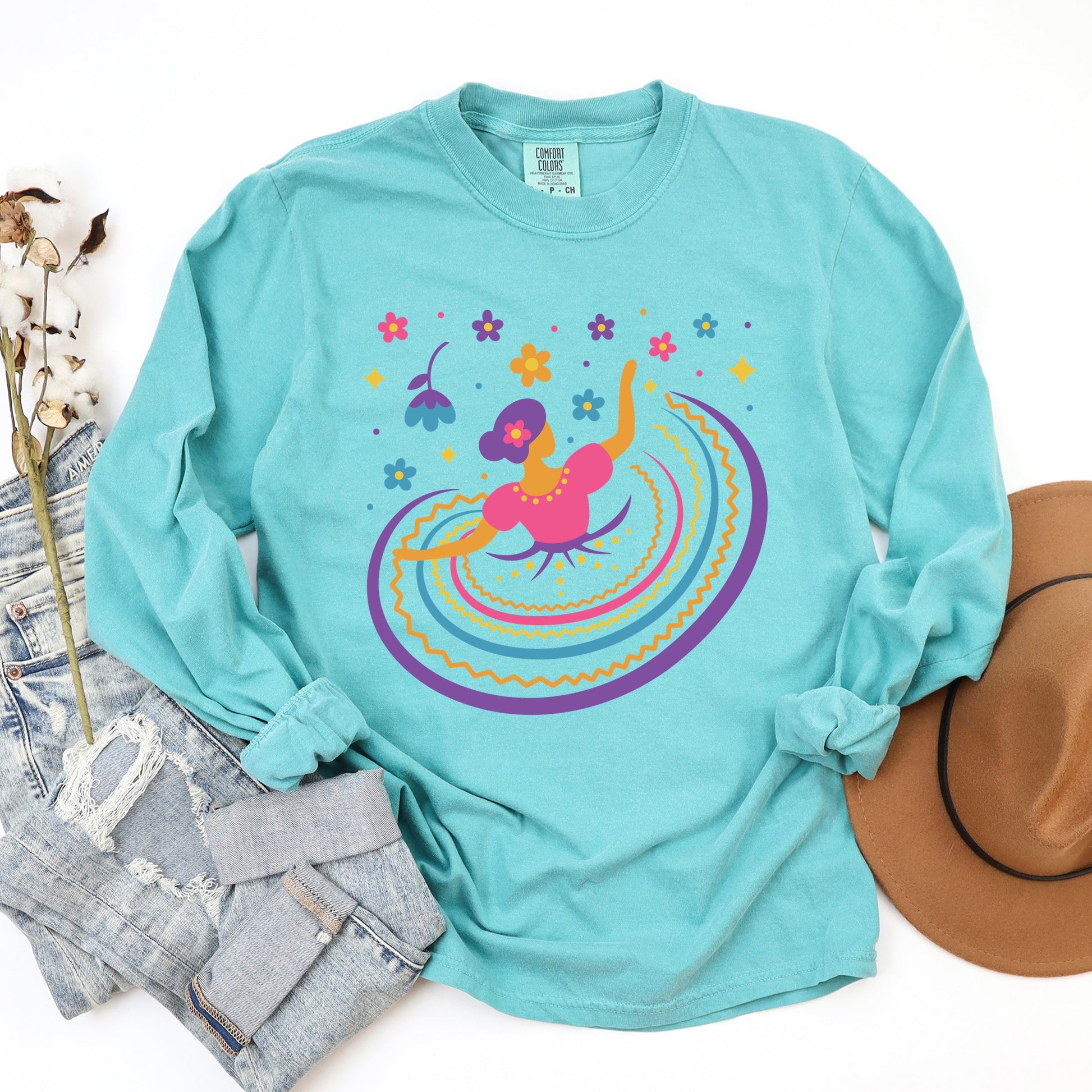 Hispanic Dress - Garment Dyed Long Sleeve
