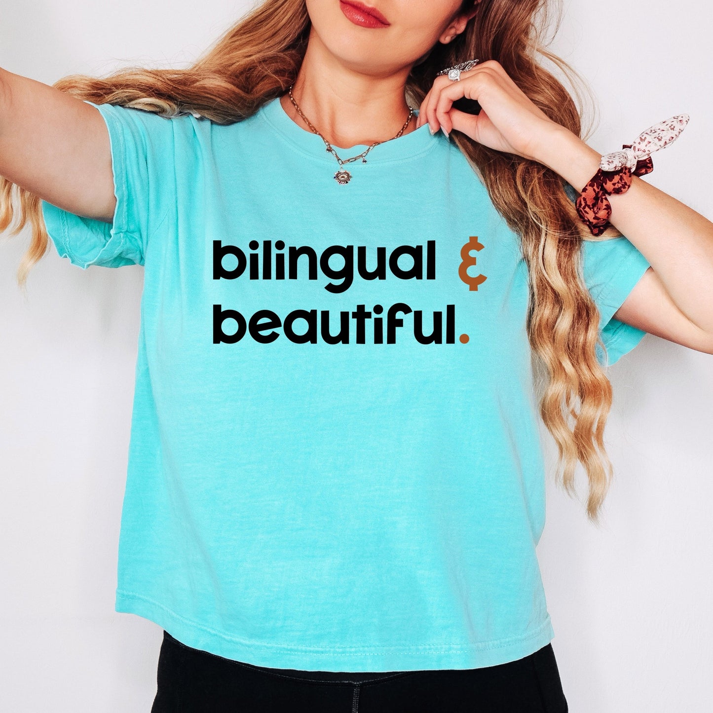 Bilingual And Beautiful - Boxy Crop Top