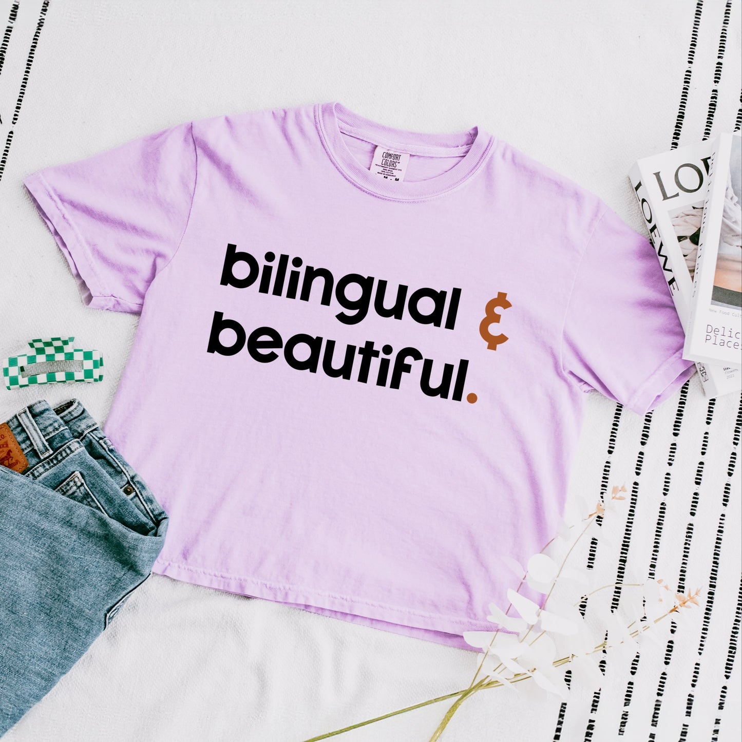 Bilingual And Beautiful - Boxy Crop Top