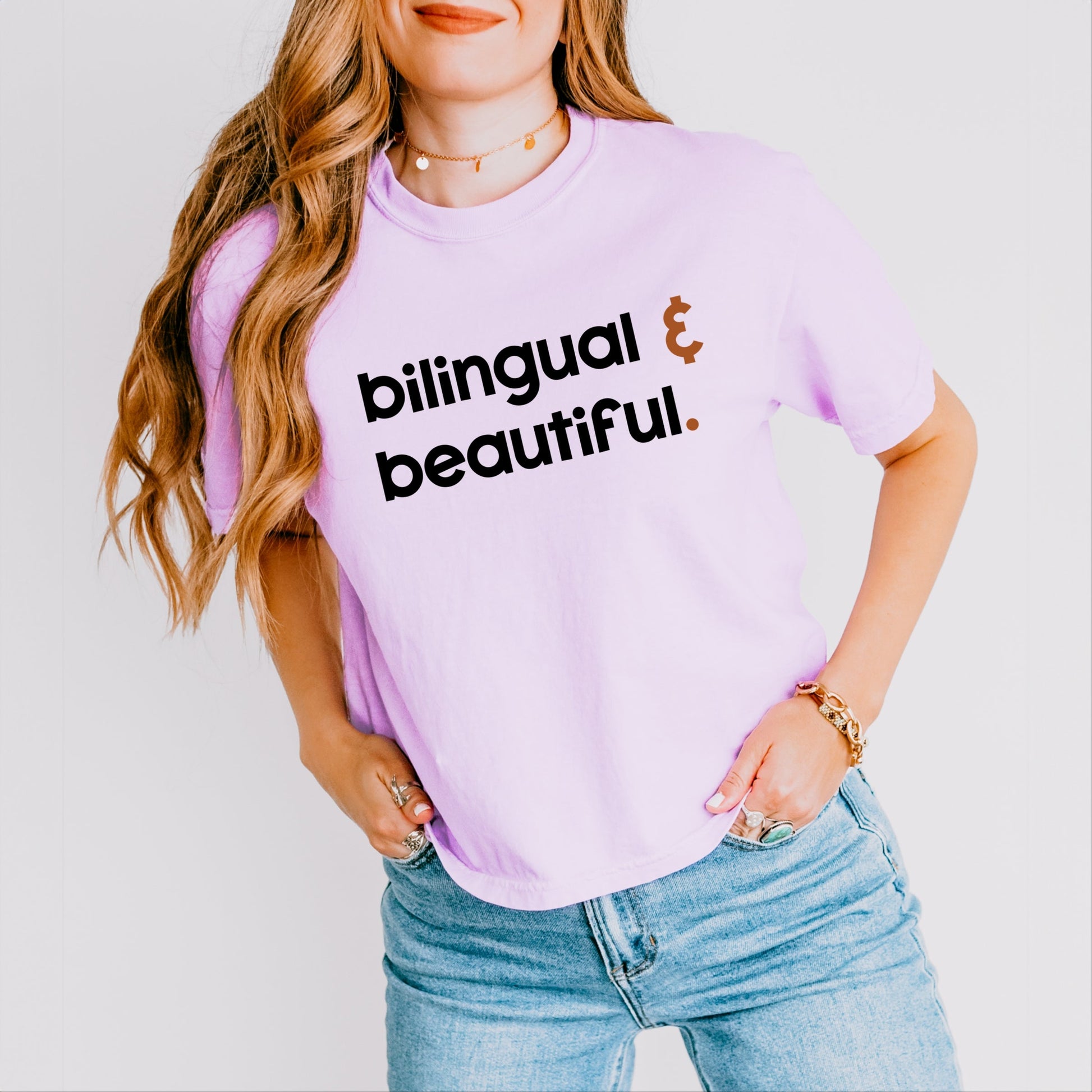Bilingual And Beautiful - Boxy Crop Top