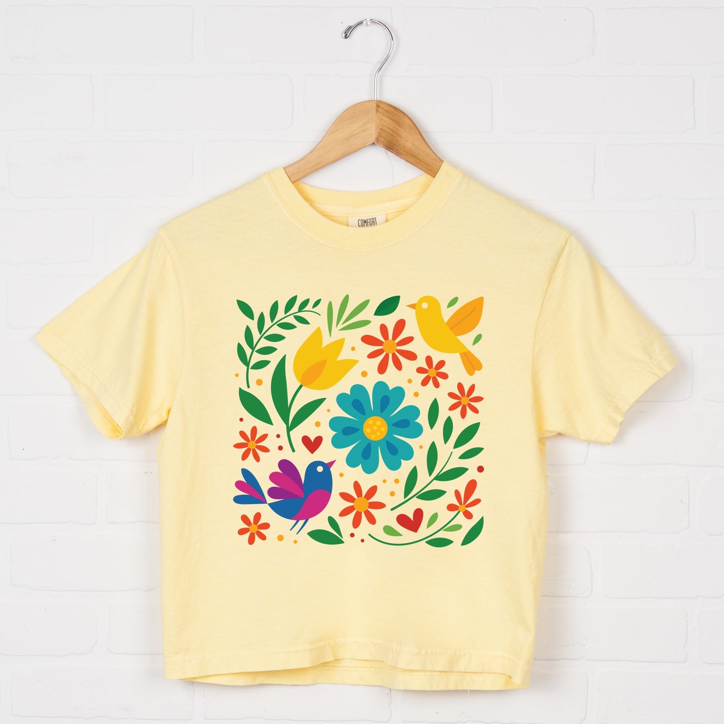 Hispanic Florals - Boxy Crop Top