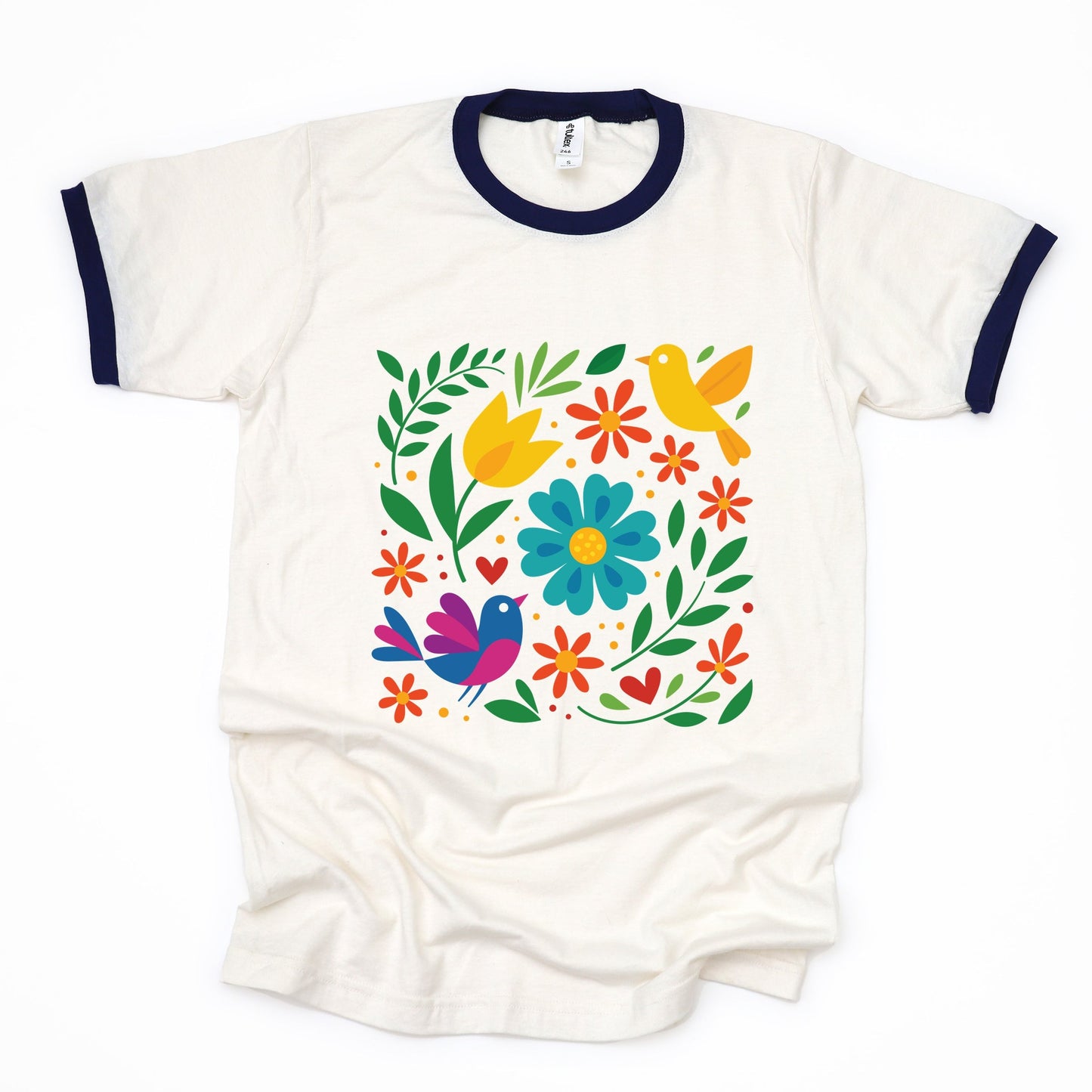 Hispanic Florals - Ringer Tee