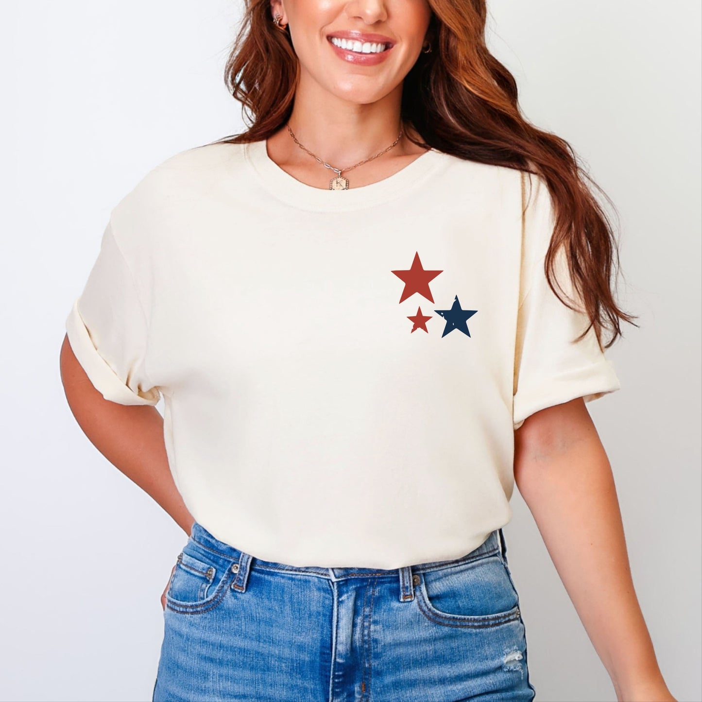 250 Years of Freedom Burst Front and Back - Women's Garment Dyed Graphic T-Shirt
