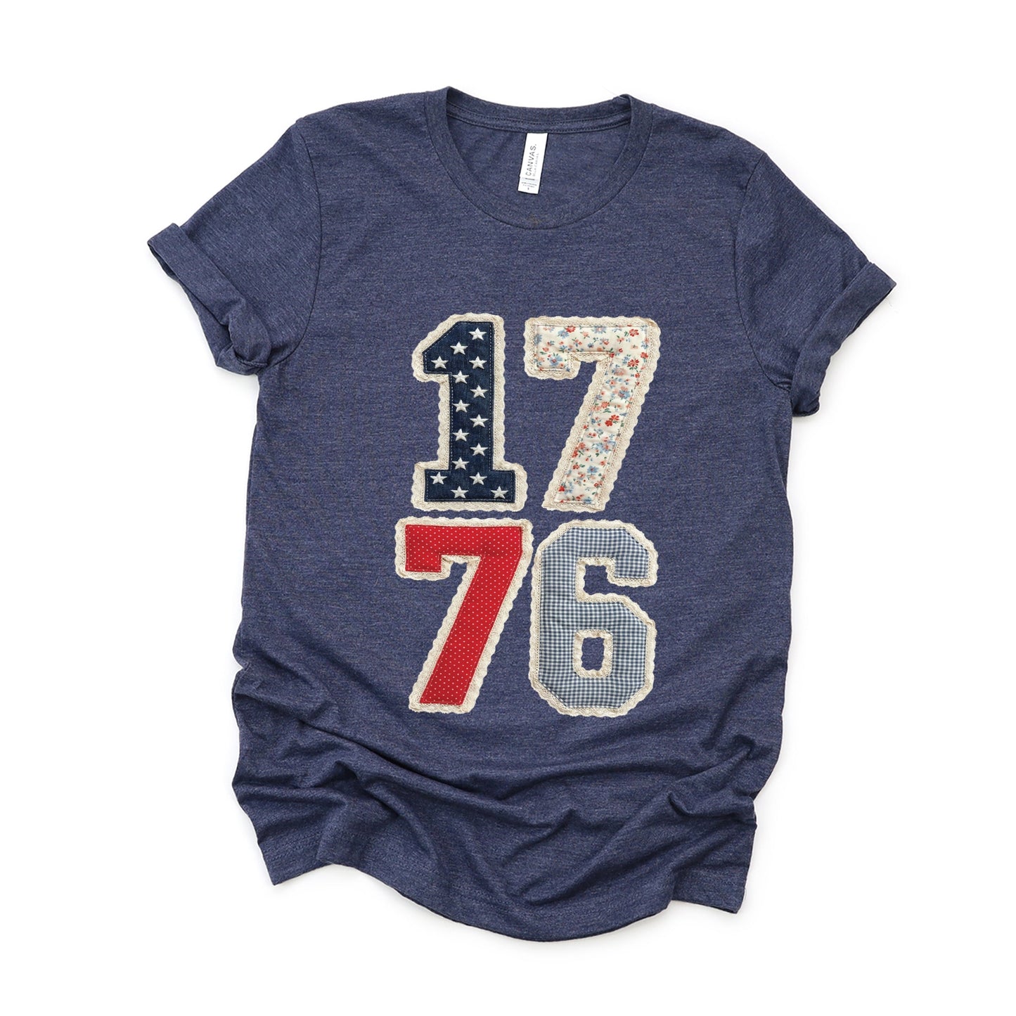 1776 Stacked Faux Patchwork - Women's Short Sleeve Graphic T-Shirt