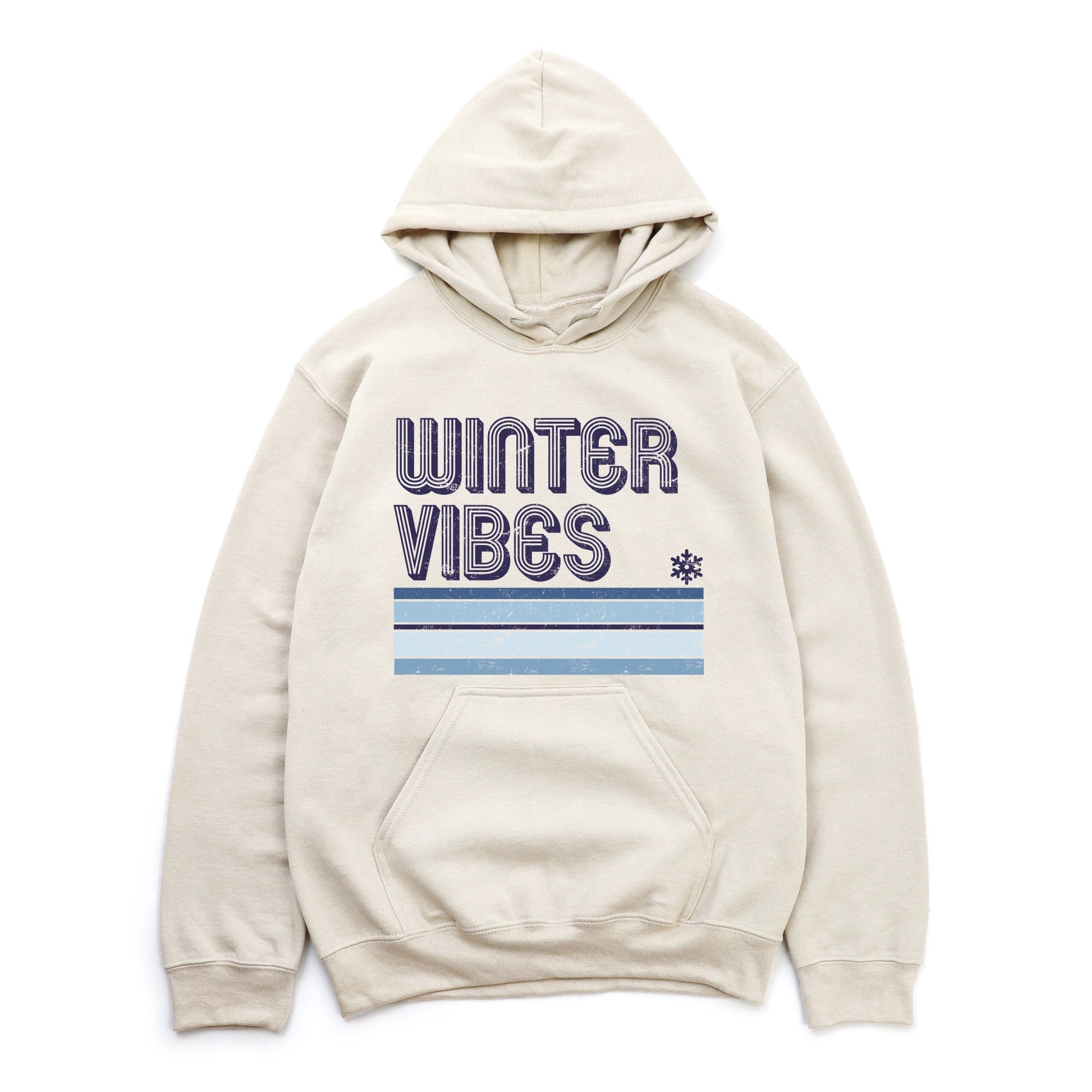 Winter Vibes Stripes - Women's Graphic Hoodie