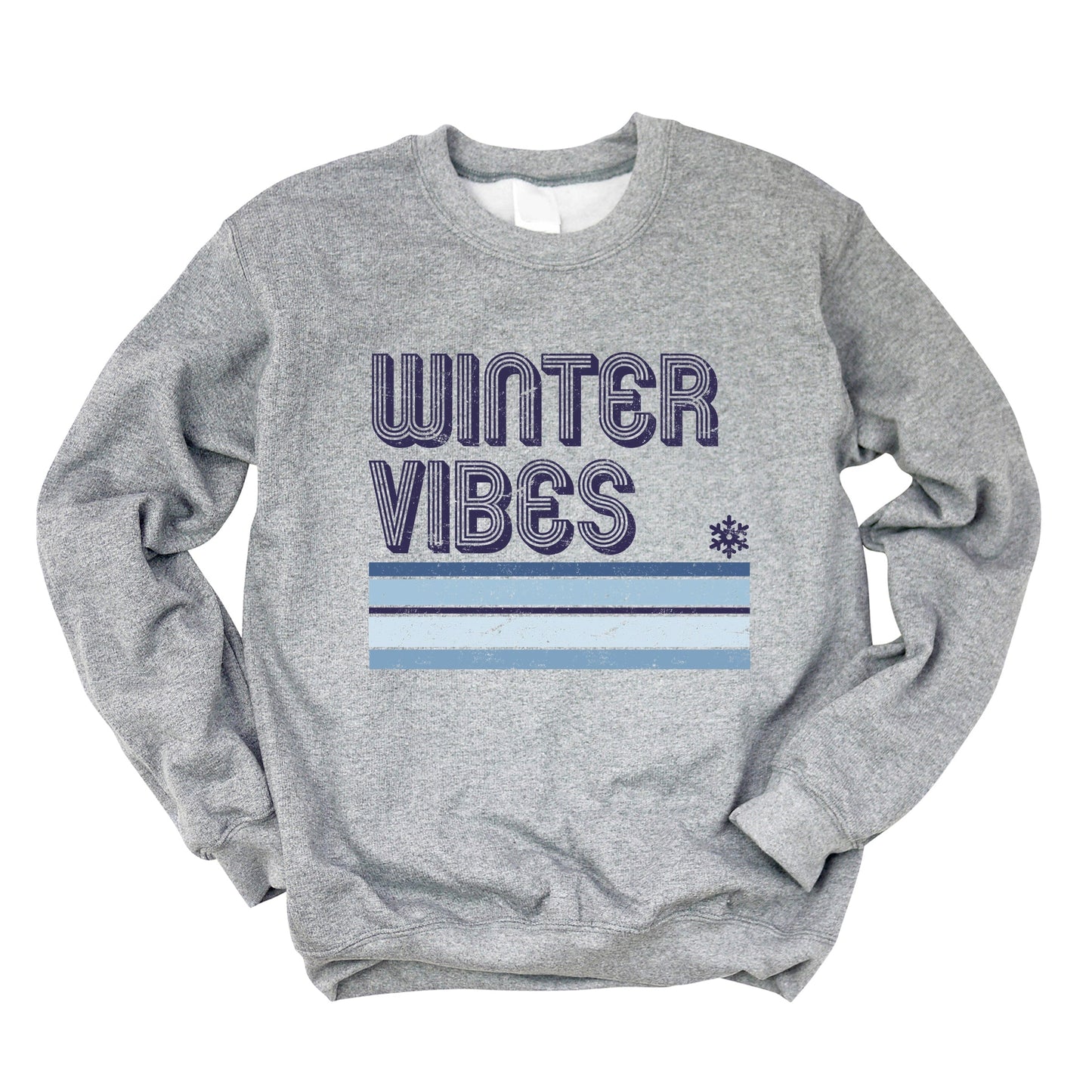 Winter Vibes Stripes - Women's Graphic Sweatshirt