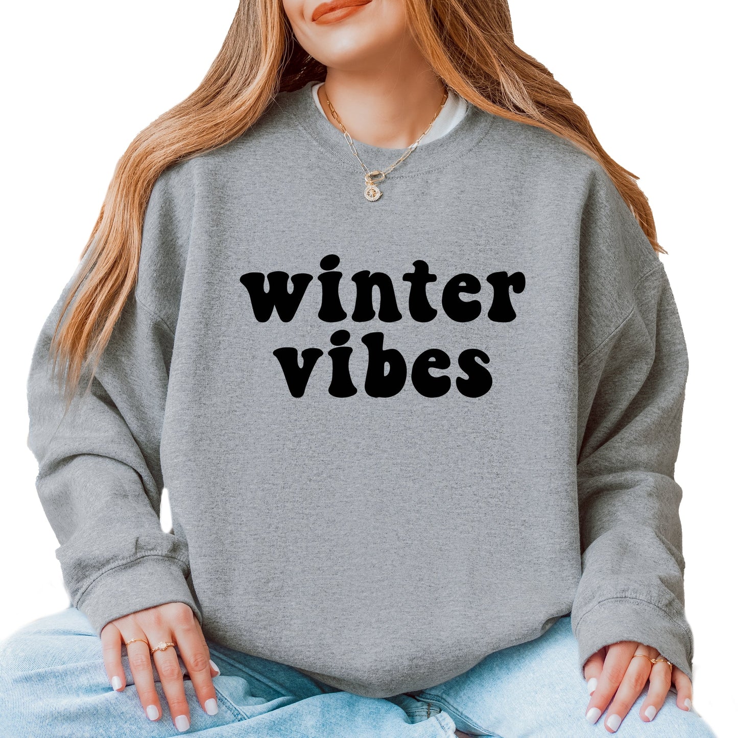 Retro Winter Vibes - Women's Graphic Sweatshirt