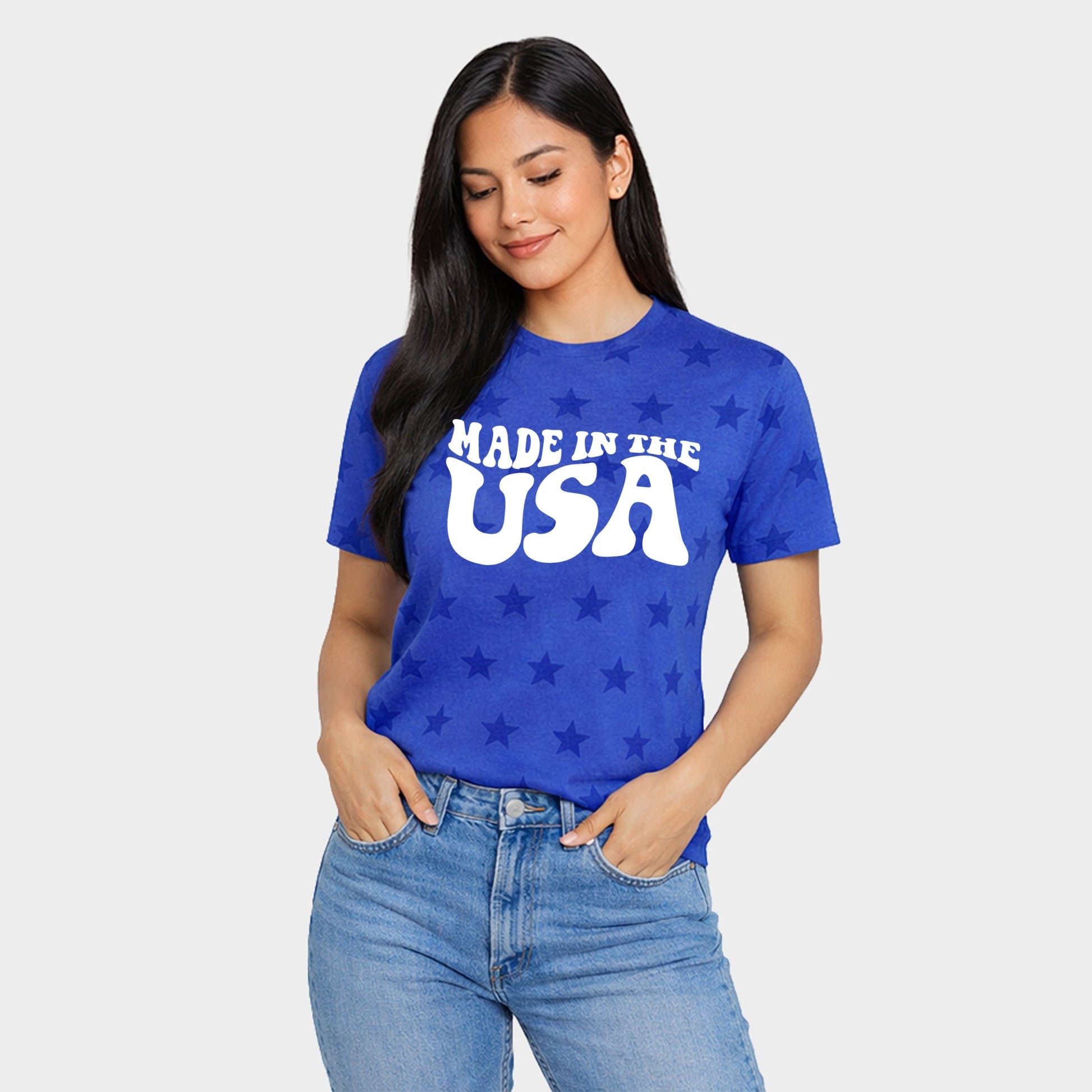 Made In The USA Wavy - Women's Short Sleeve Star Tee