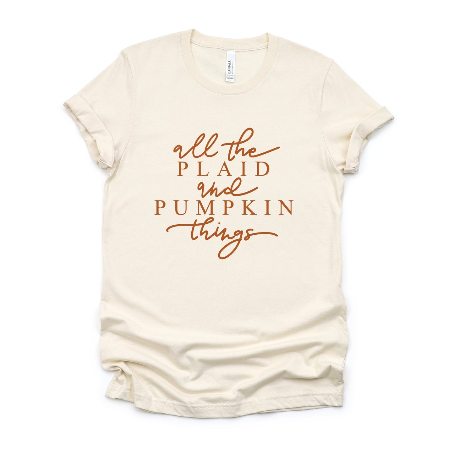 All The Plaid and Pumpkin Things - Women's Short Sleeve Graphic T-Shirt