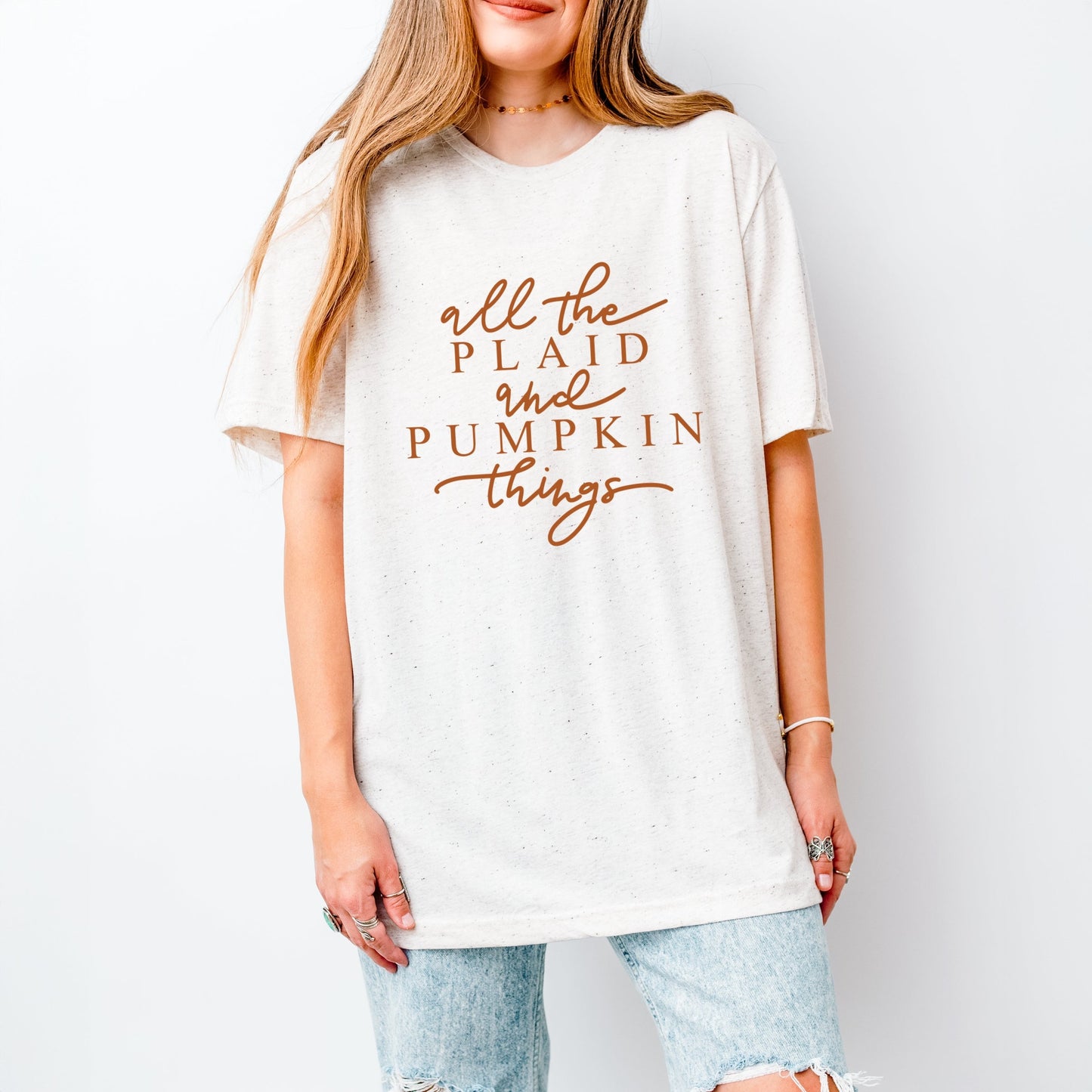 All The Plaid and Pumpkin Things - Women's Short Sleeve Graphic T-Shirt